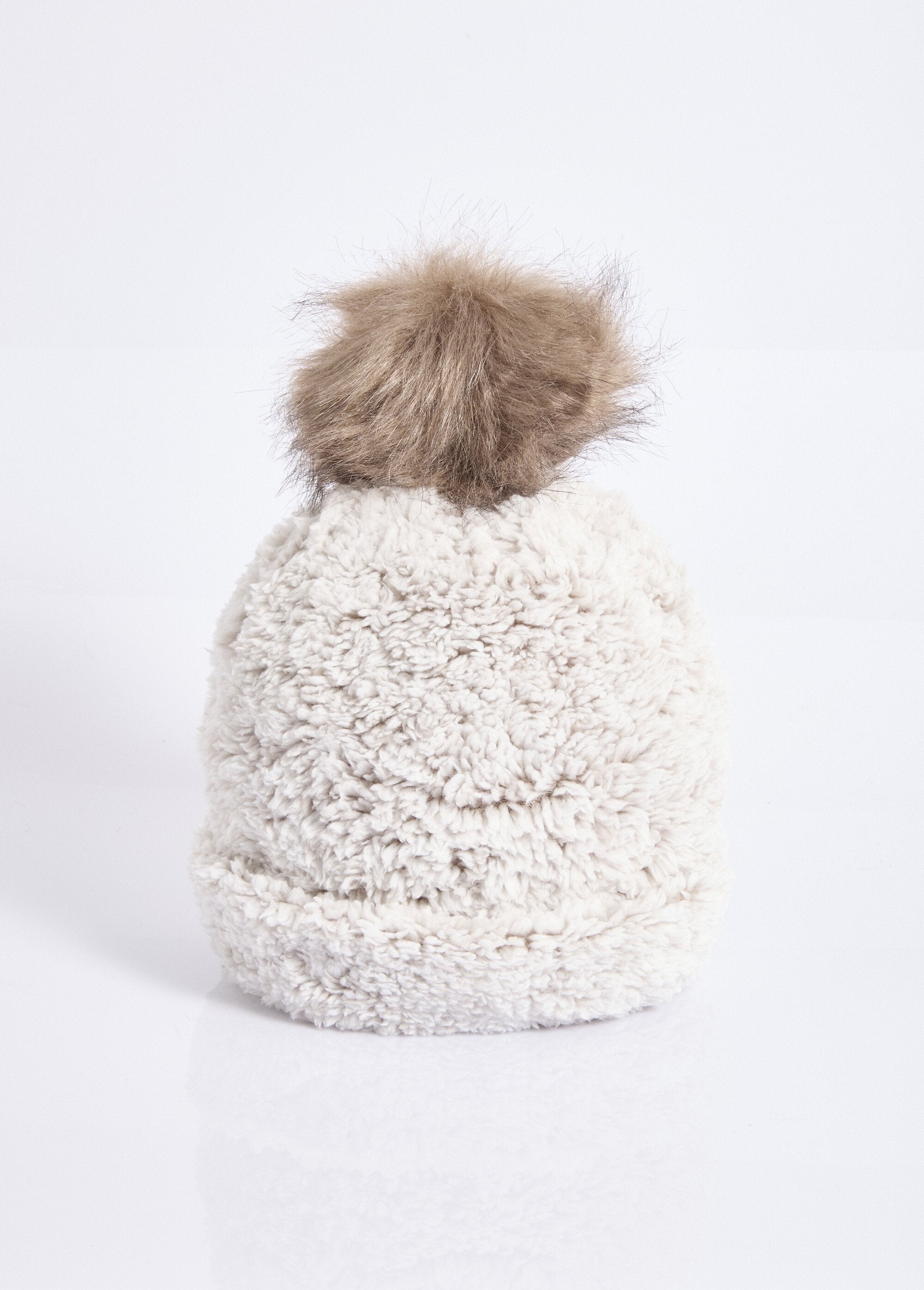 Bonnet_polaire_façon_sherpa,_avec_pompon_Ecru_FA1_slim