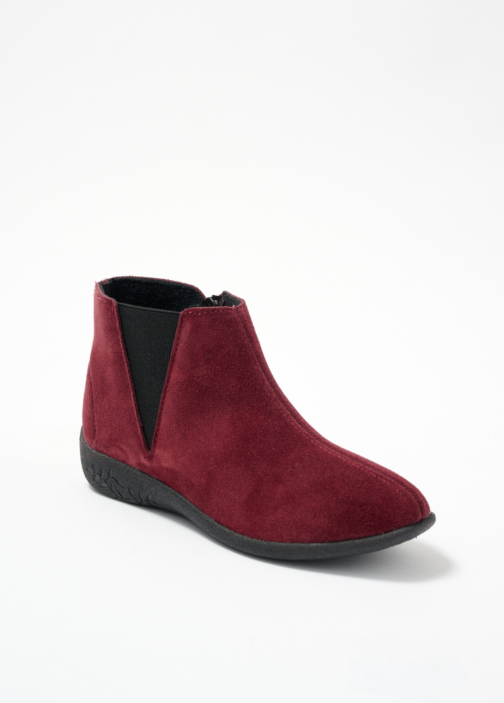 Boots_largeur_confort_zippées_élastiquées_cuir_Bordeaux_FA1_slim