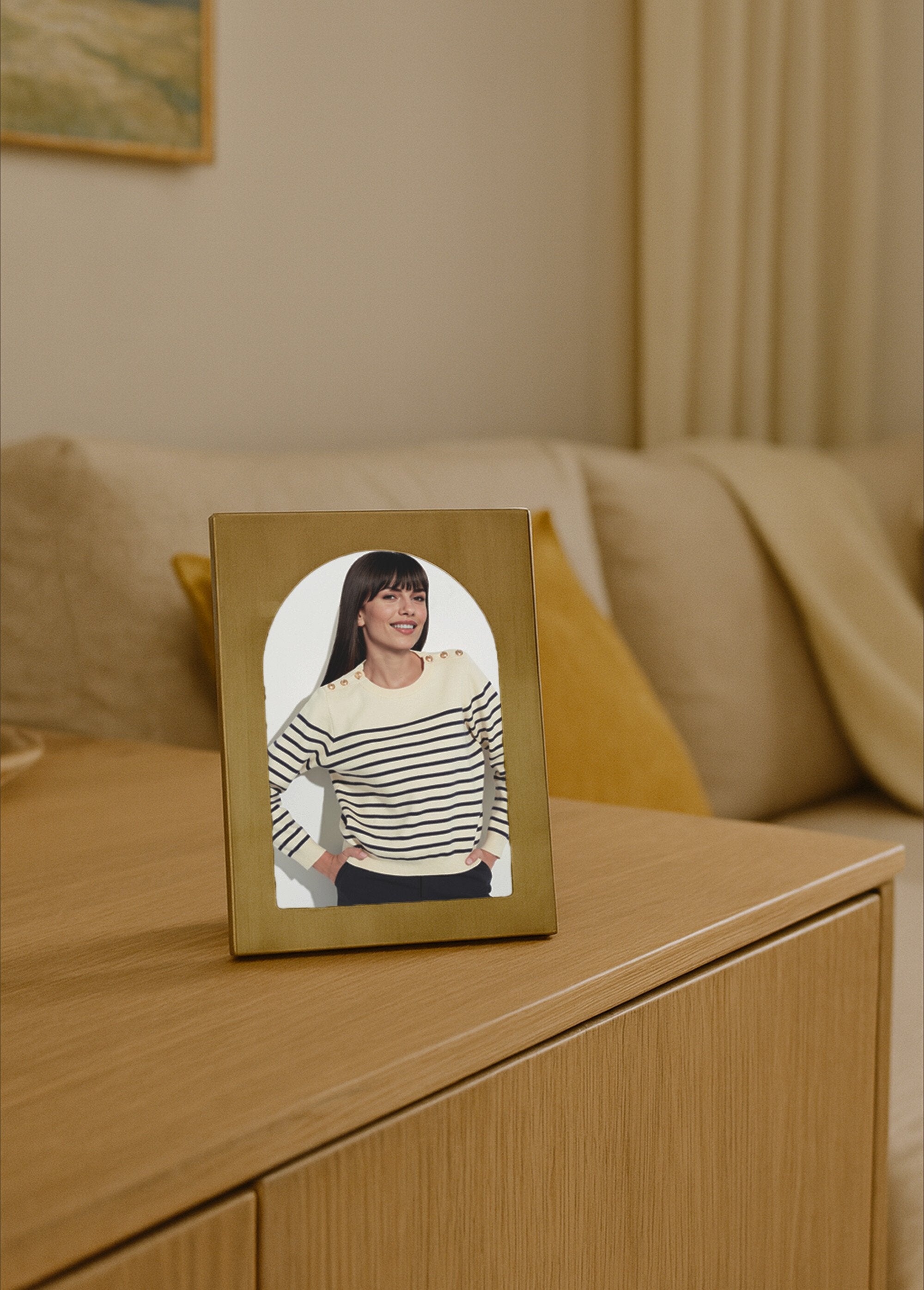 Portafoto_in_metallo_spazzolato,_a_forma_di_arco_Dore_SF1_slim