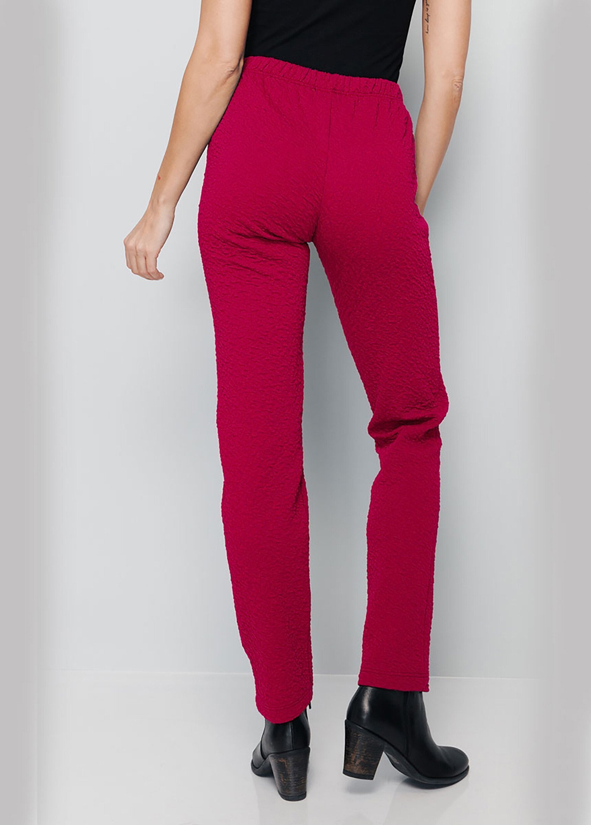 Leggings_elasticizzati_in_vita,_tinta_unita_o_bicolore_Lampone_DO1_slim