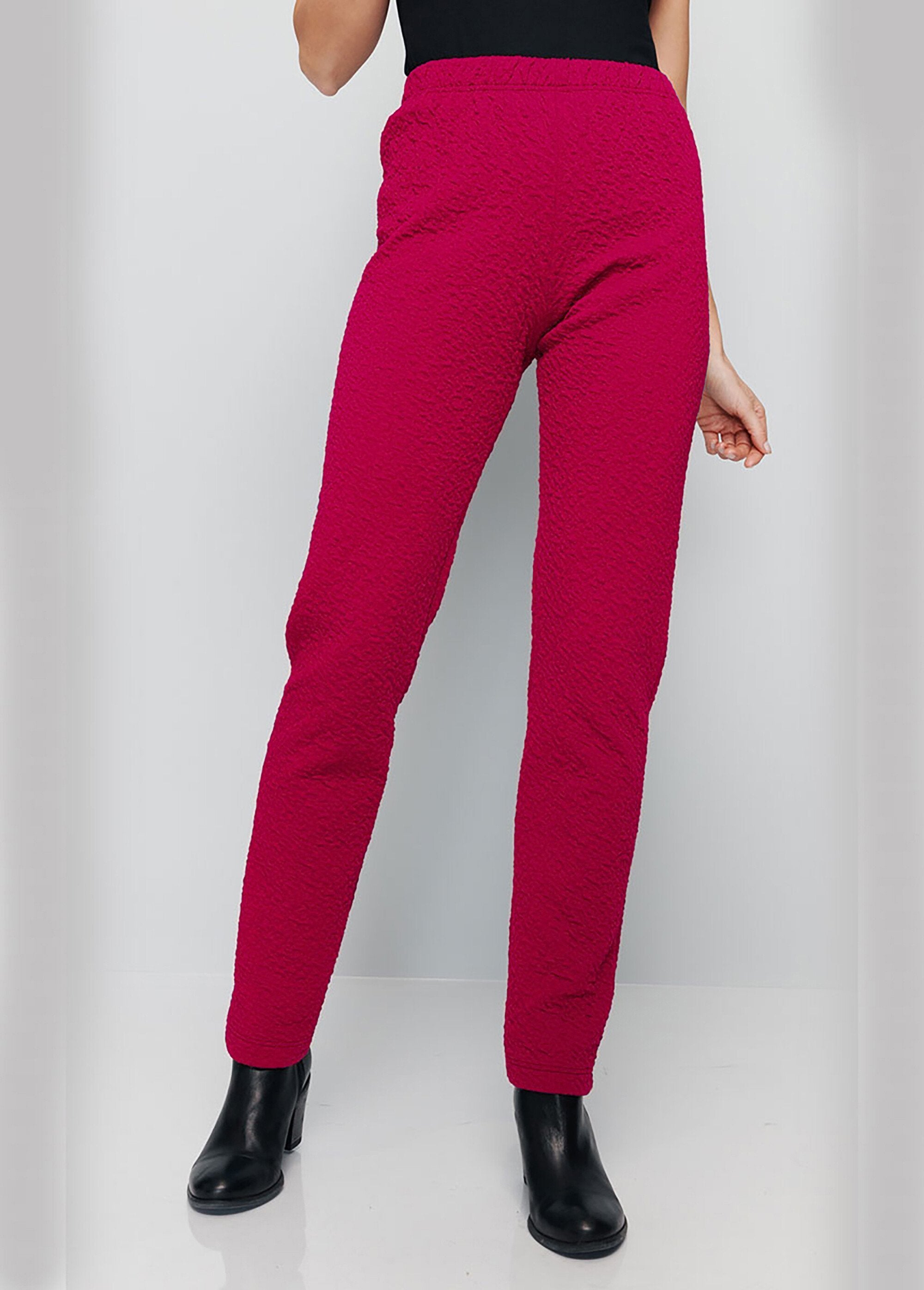 Leggings_elasticizzati_in_vita,_tinta_unita_o_bicolore_Lampone_FA1_slim