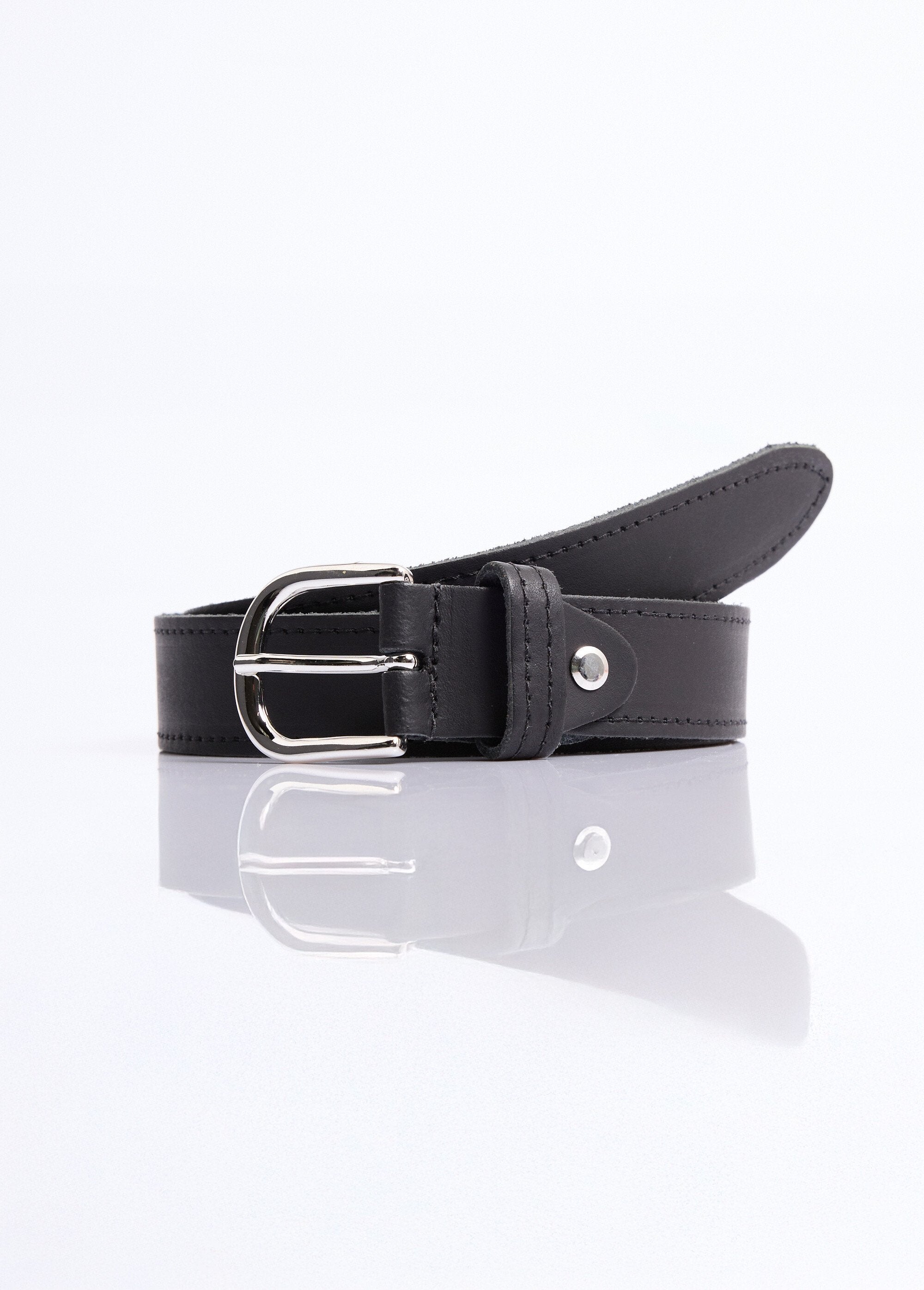 Ceinture_casual_chic_cuir,_bords_francs_Noir_FA1_slim