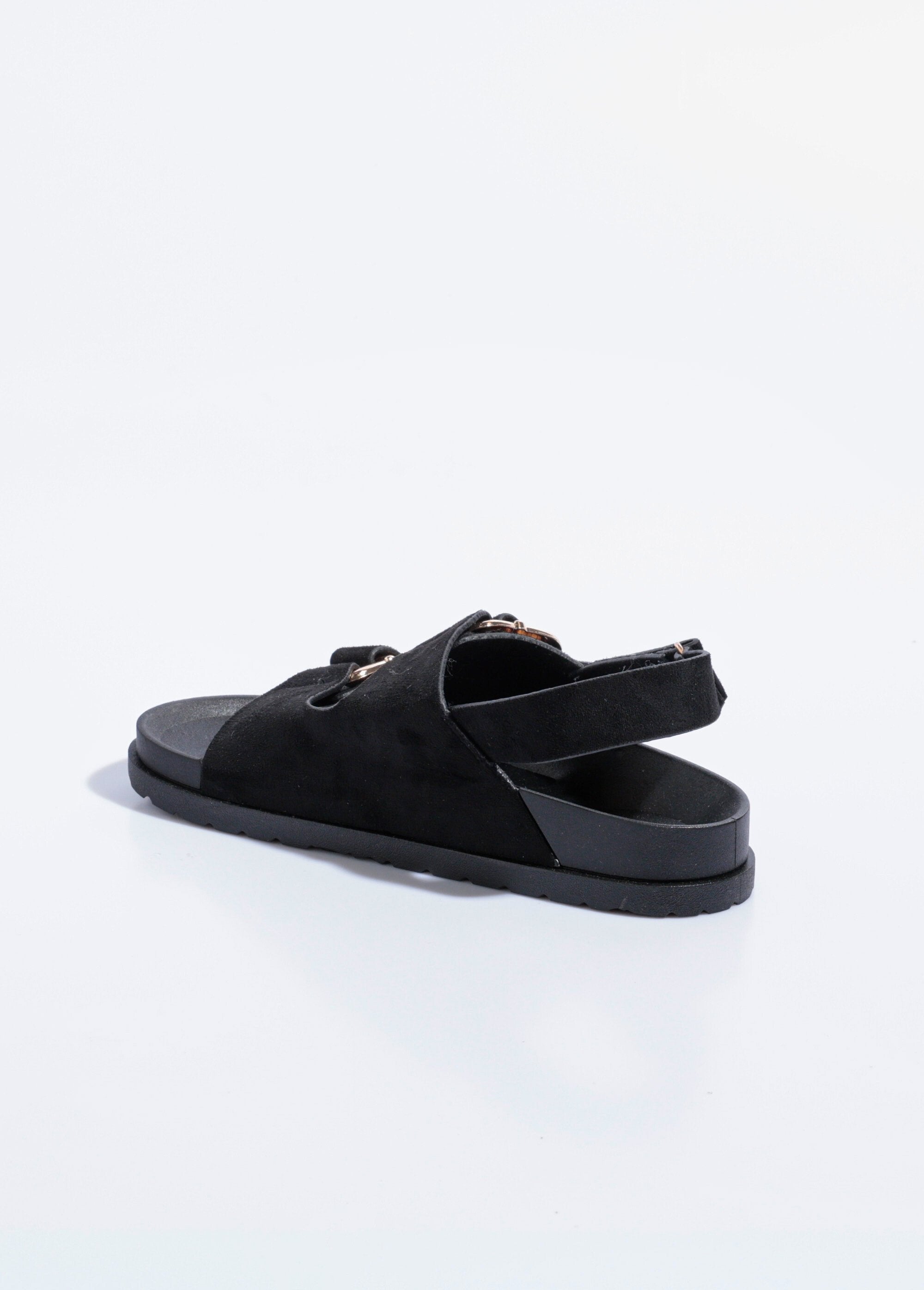 Mules_in_pelle_scamosciata_con_fibbie,_suola_anatomica_Noir_DO1_slim