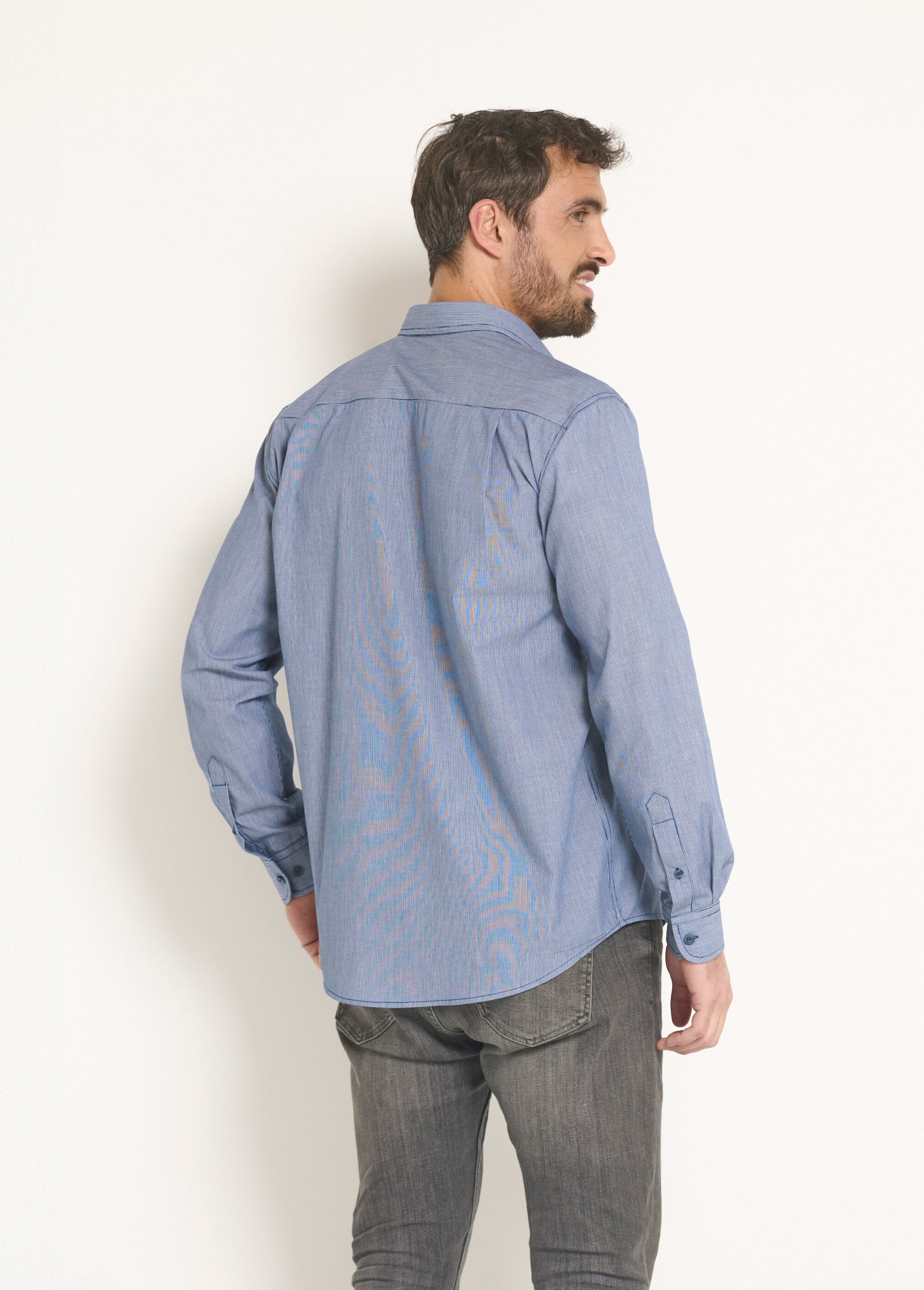 Camicia_in_policotone_di_facile_manutenzione_Bleu_raye_DO1_slim