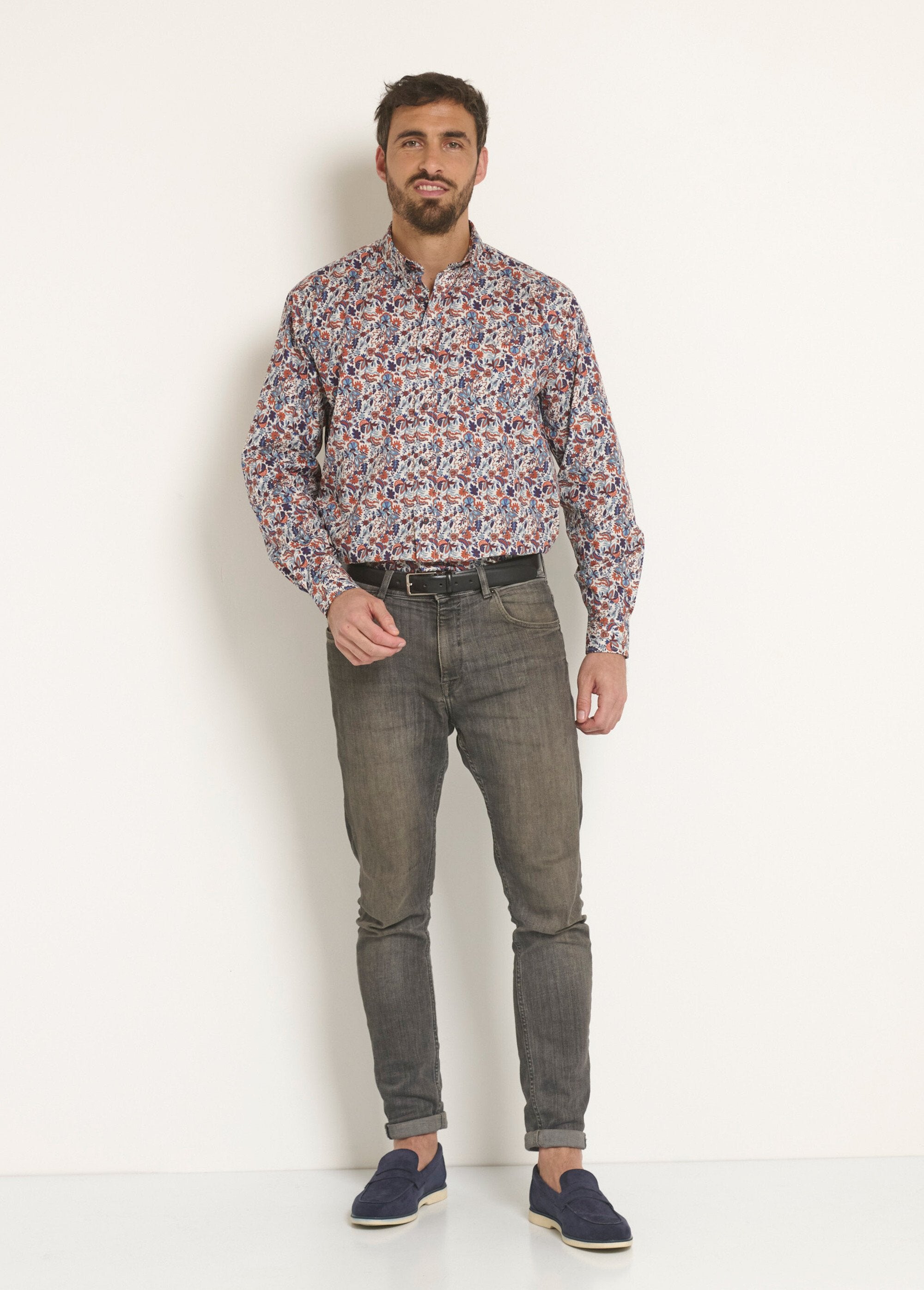 Camicia_fantasia_paisley_Orange_et_bleu_SF1_slim