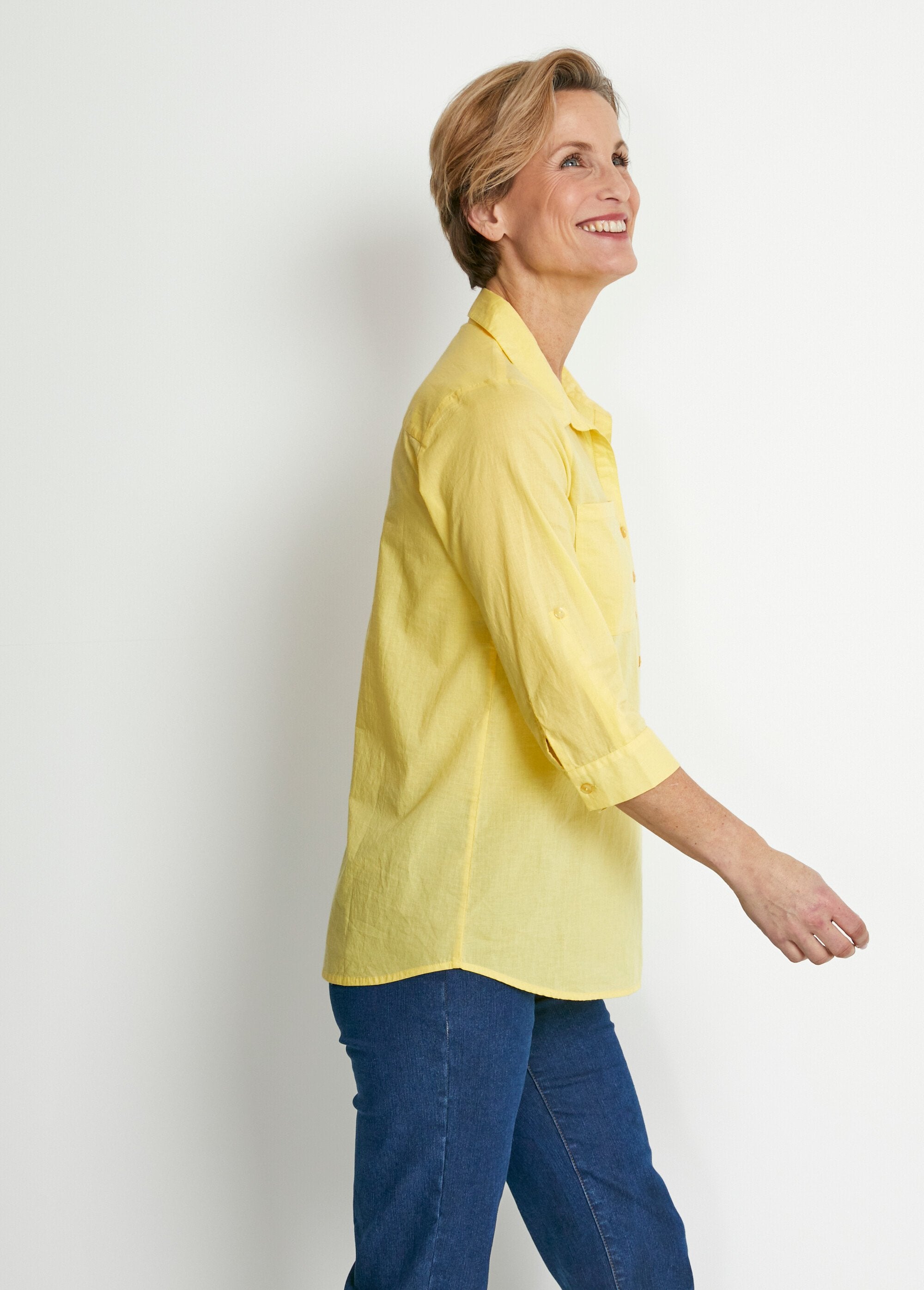 Camicetta_lunga_in_cotone_stampato_con_bottoni_Jaune_DR1_slim