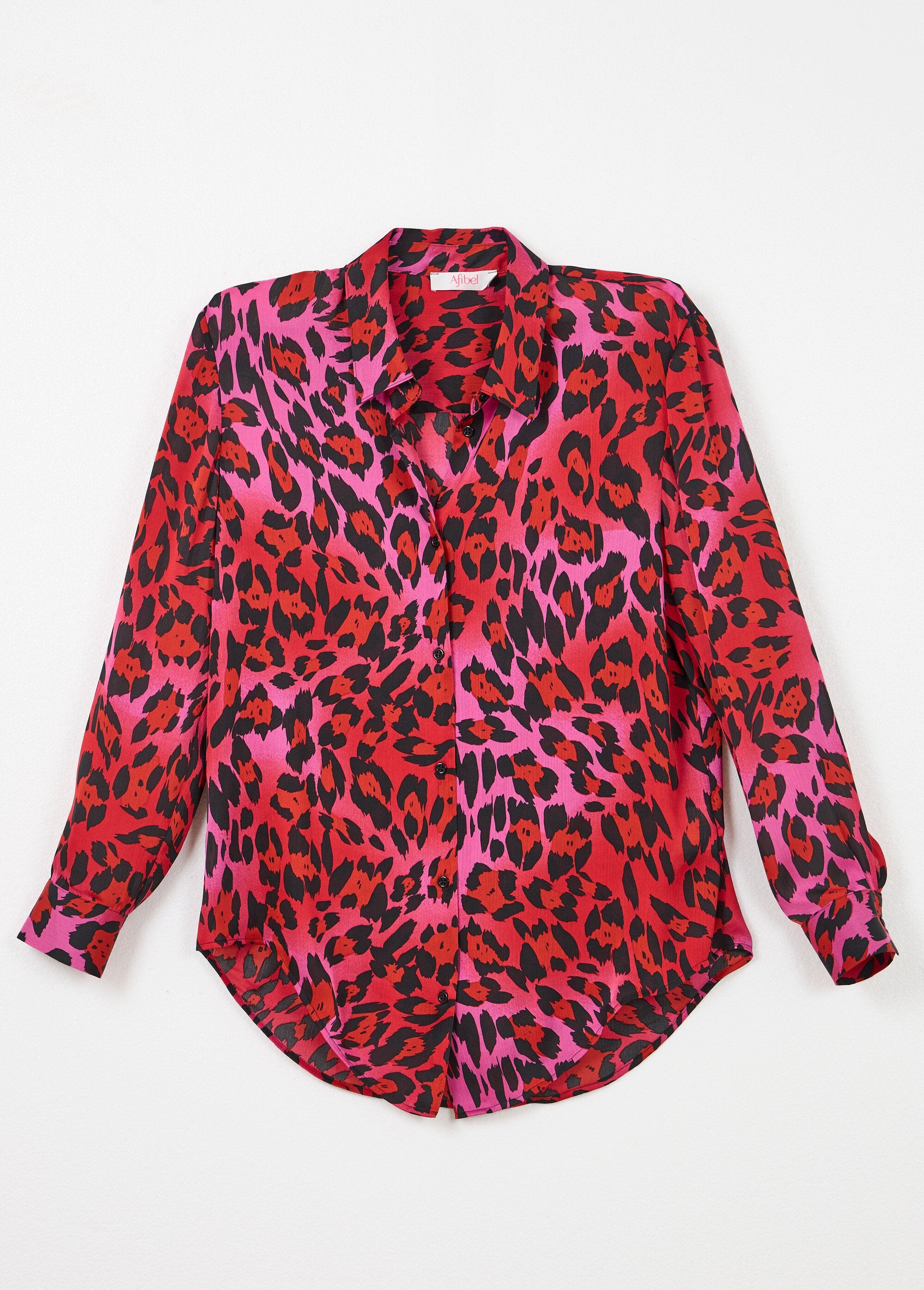 Camicetta_button-down_in_raso_a_maniche_lunghe_Imprime_fuchsia_AP1_slim