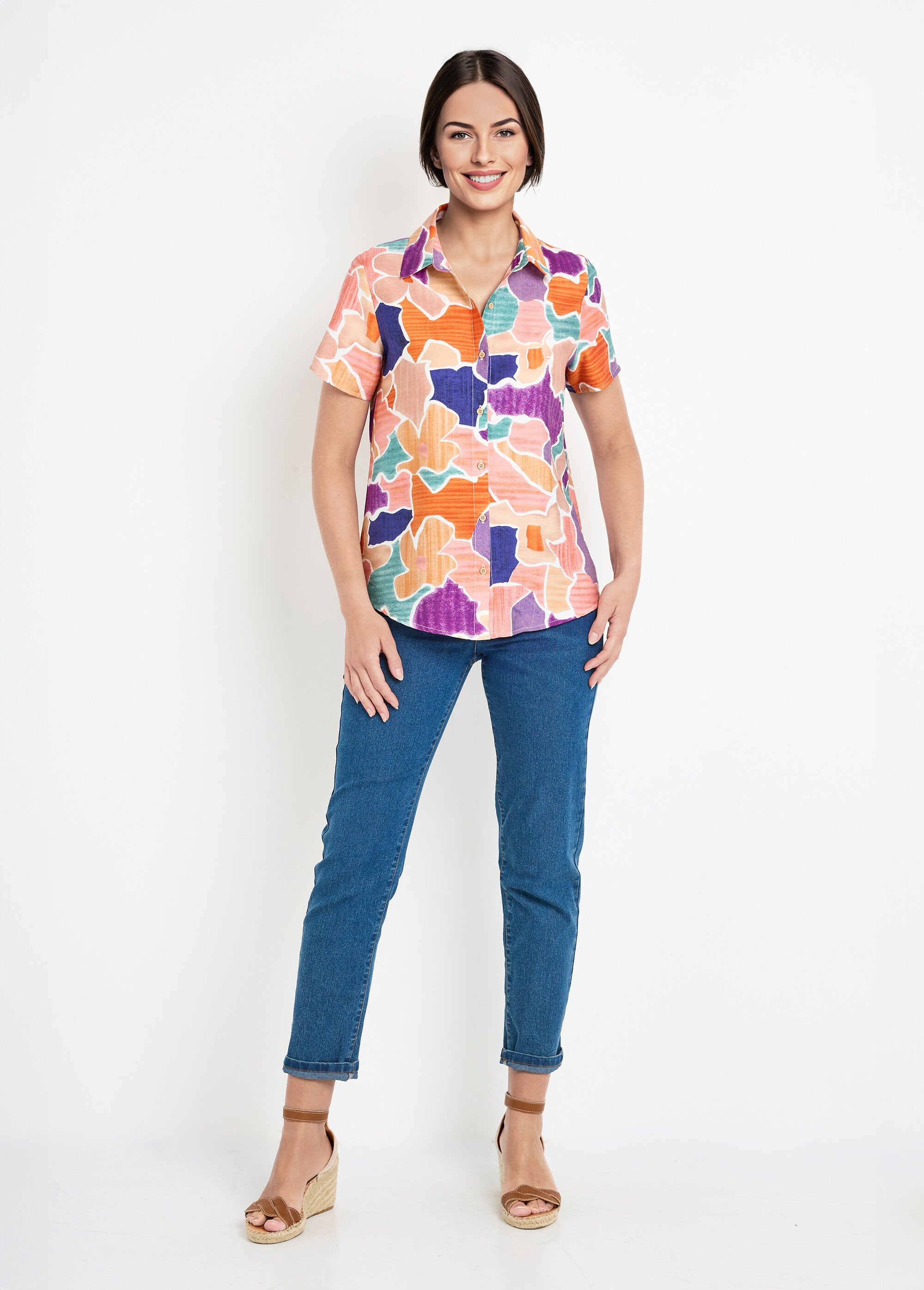 Camicetta_astratta_a_maniche_corte_Orange_et_violet_SF1_slim