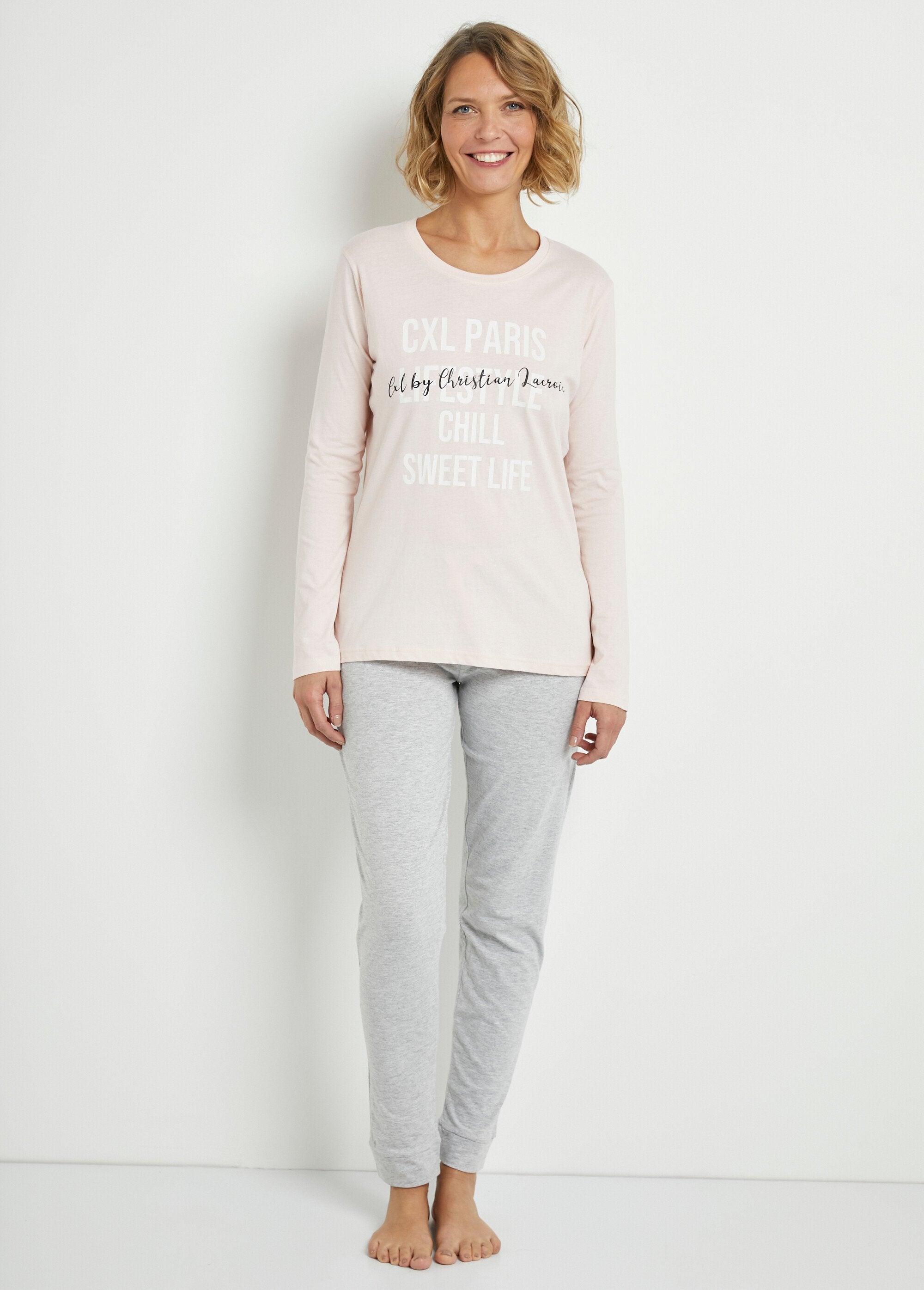 Pigiama_a_maniche_lunghe_in_maglia_Gris_FA1_slim