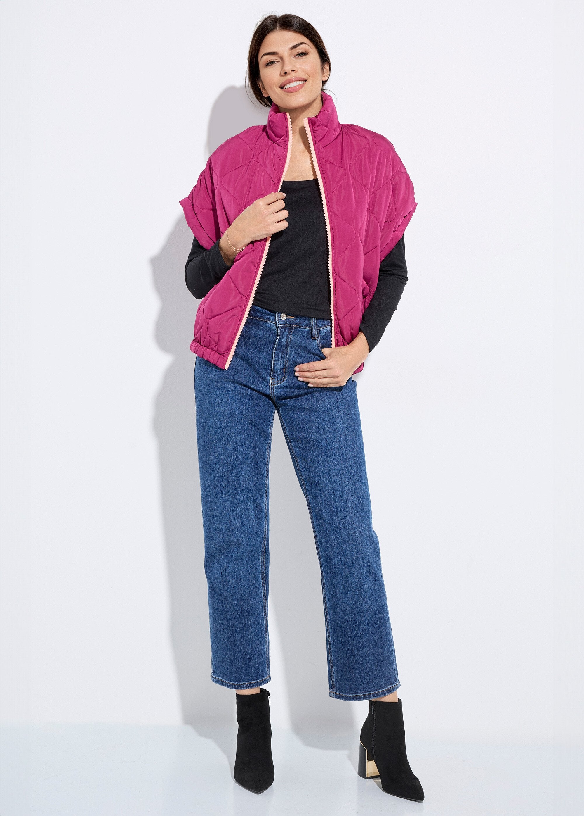 Piumino_opaco_senza_maniche_con_zip_fluorescente_Prune_SF1_slim