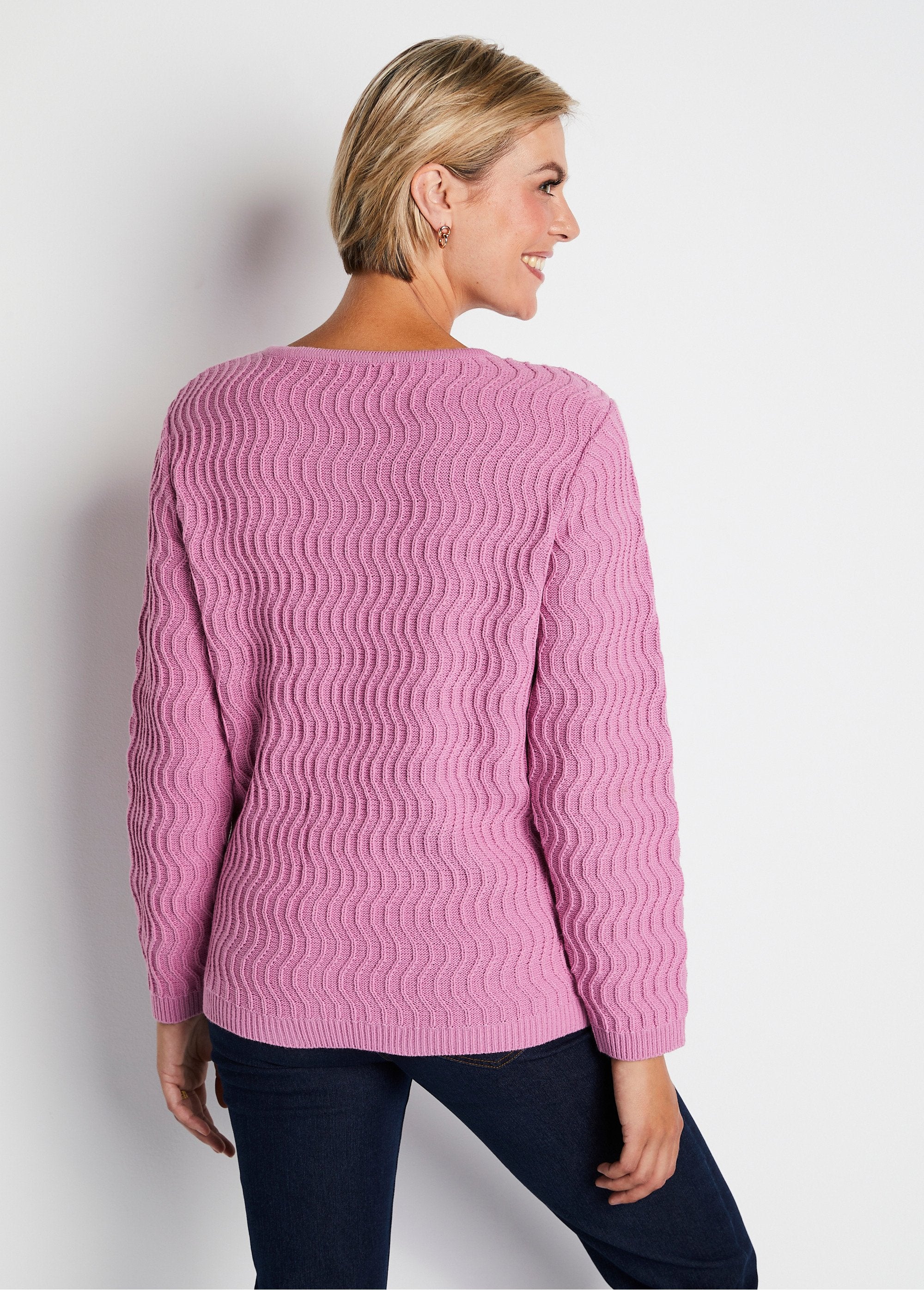 Cardigan_corto_a_maglia_fantasia_con_bottoni_Rosa_antico_DO1_slim