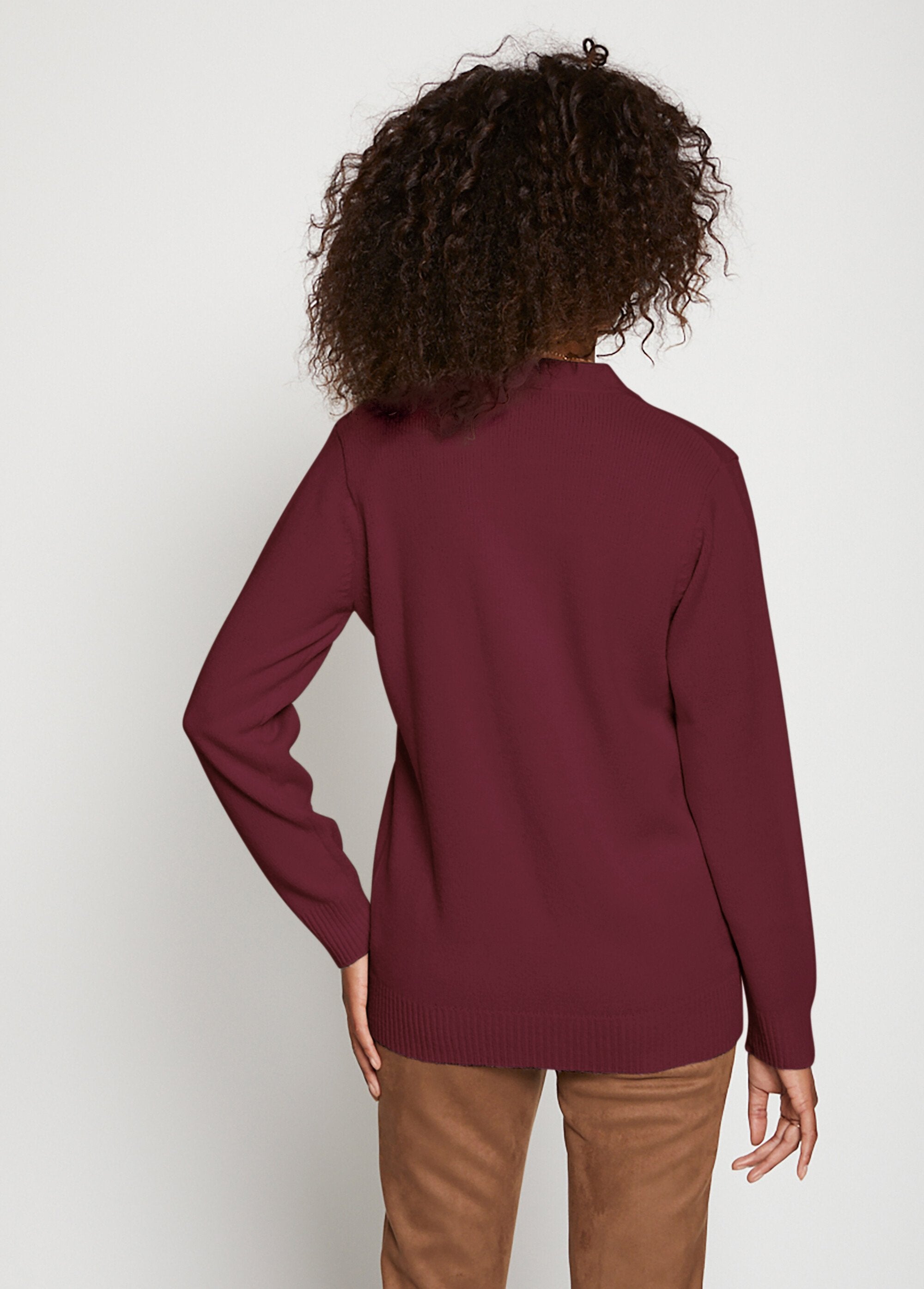 Cardigan_abbottonato_in_maglia_spessa_Prugna_DO1_slim