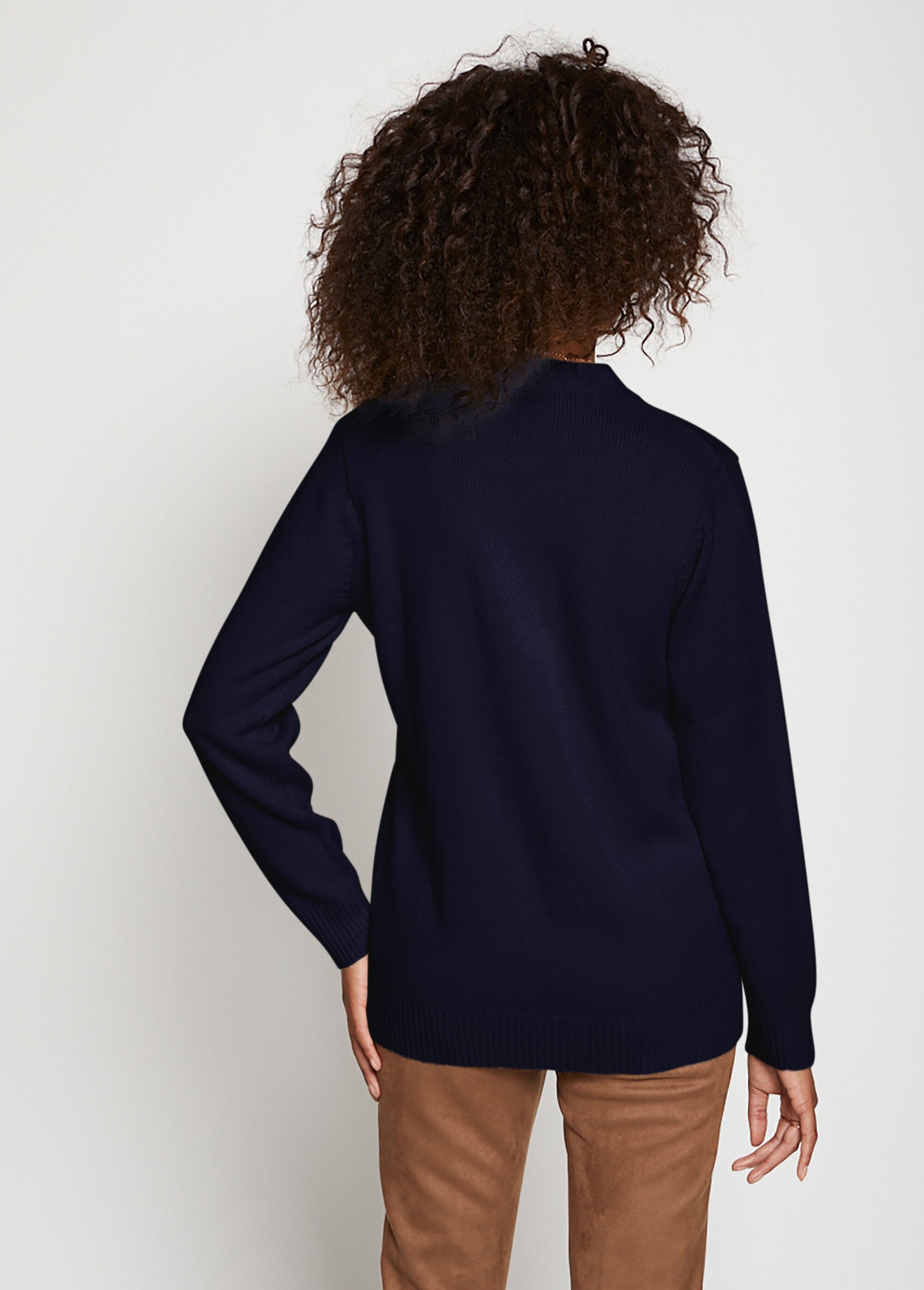 Cardigan_abbottonato_in_maglia_spessa_Marino_DO1_slim