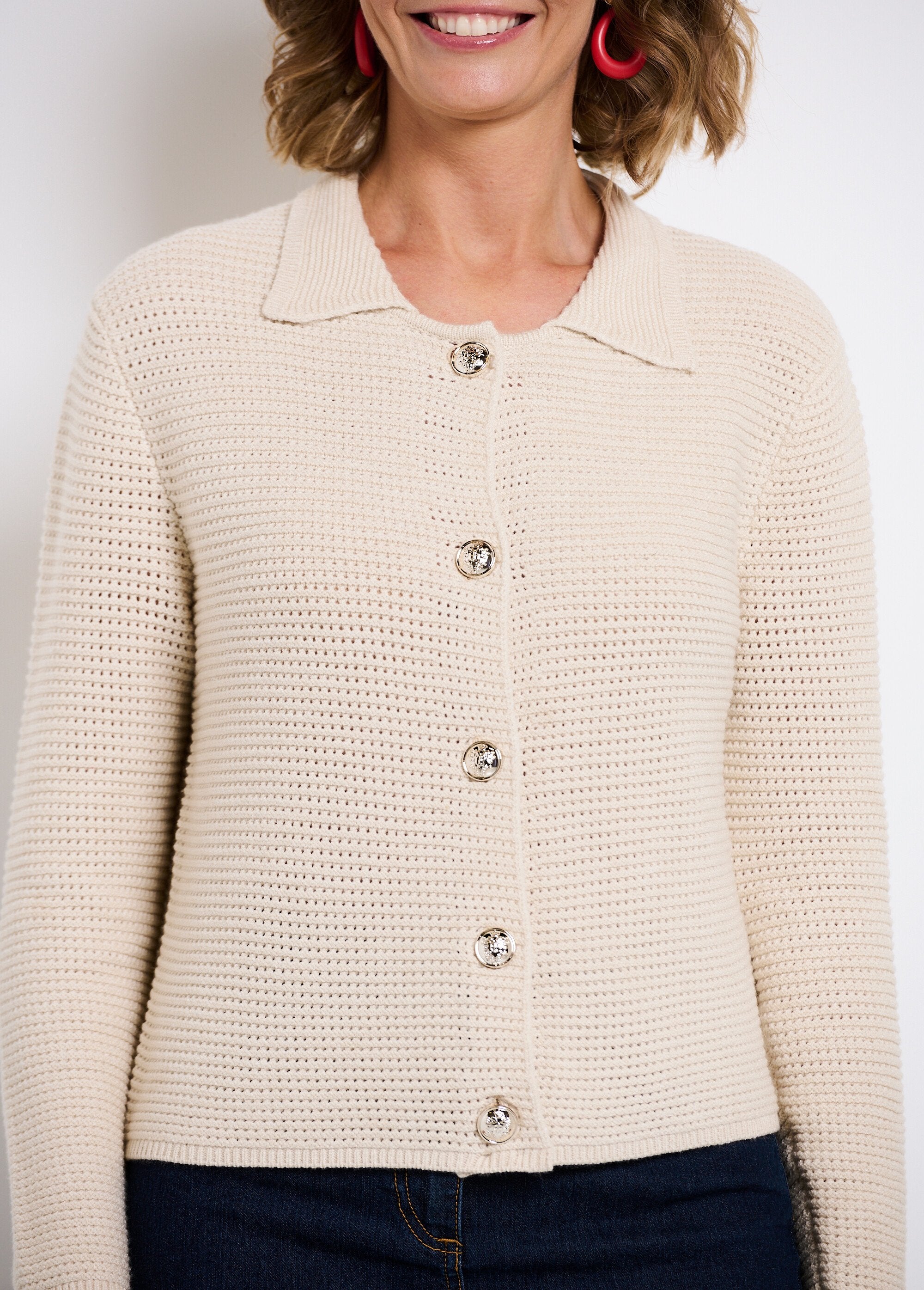 Gilet_boutonné_uni_avec_col_manches_longues_Beige_DE1_slim