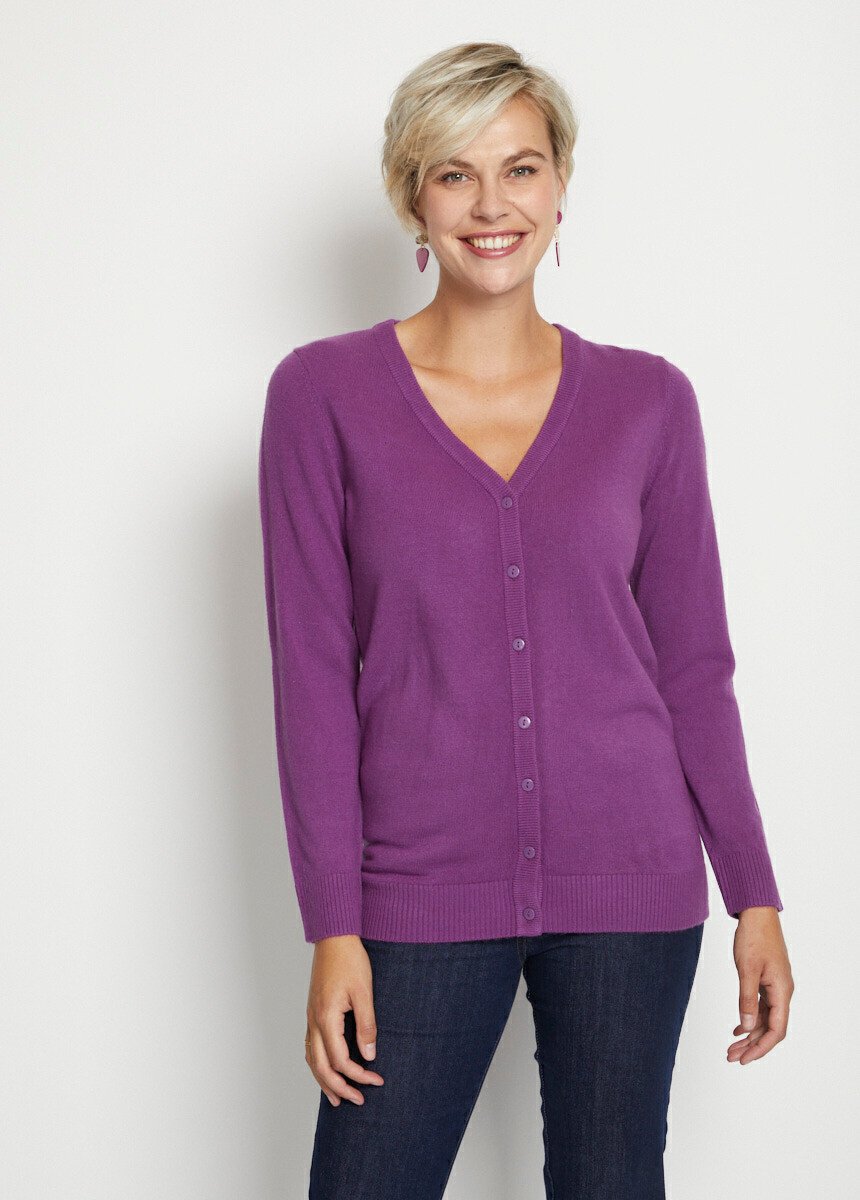 Cardigan_abbottonato_di_media_lunghezza_in_morbida_maglia_VIOLA_FA1_slim