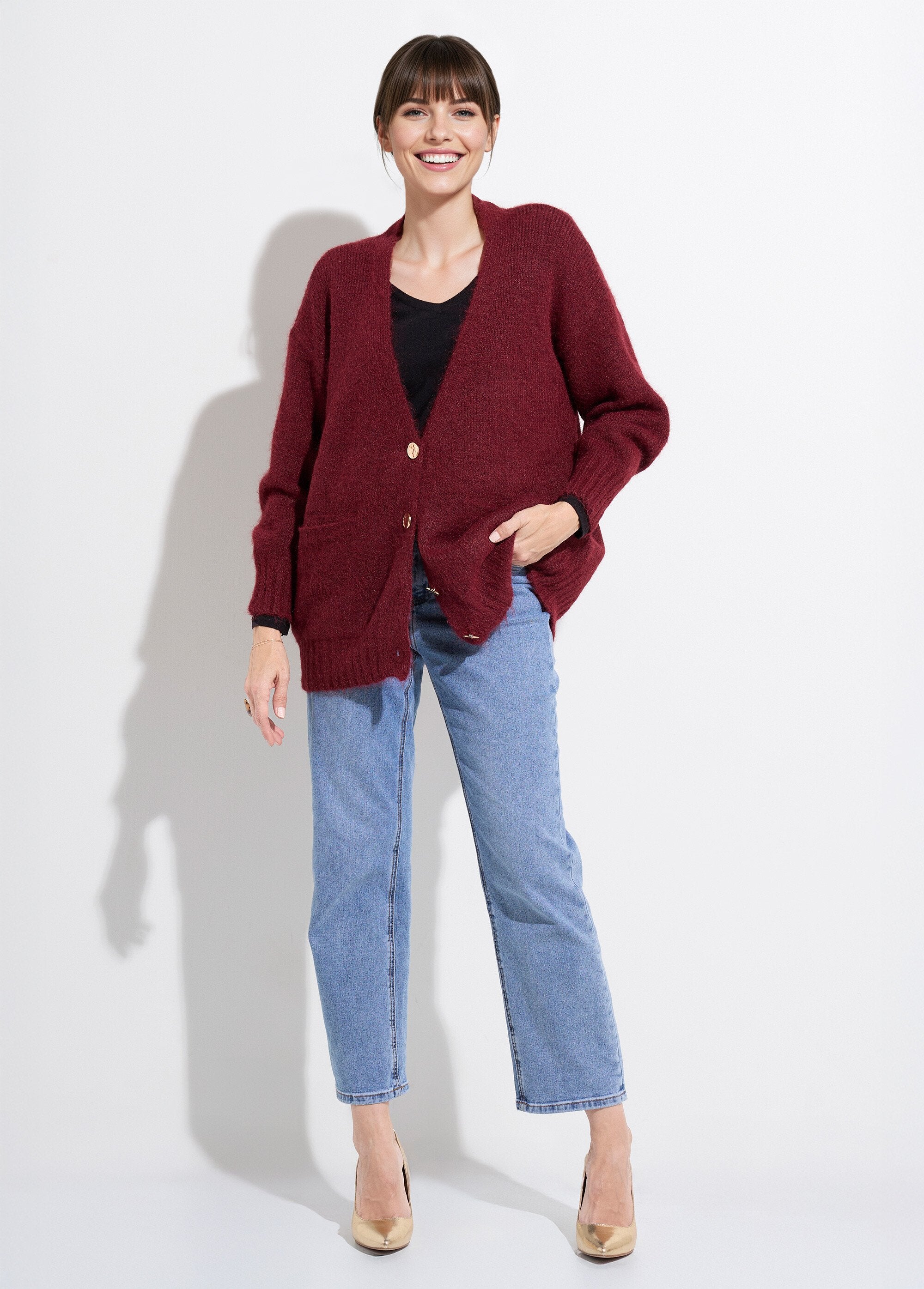 Caldo_cardigan_lungo_con_lana_e_bottoni_in_metallo_Bordeaux_SF1_slim