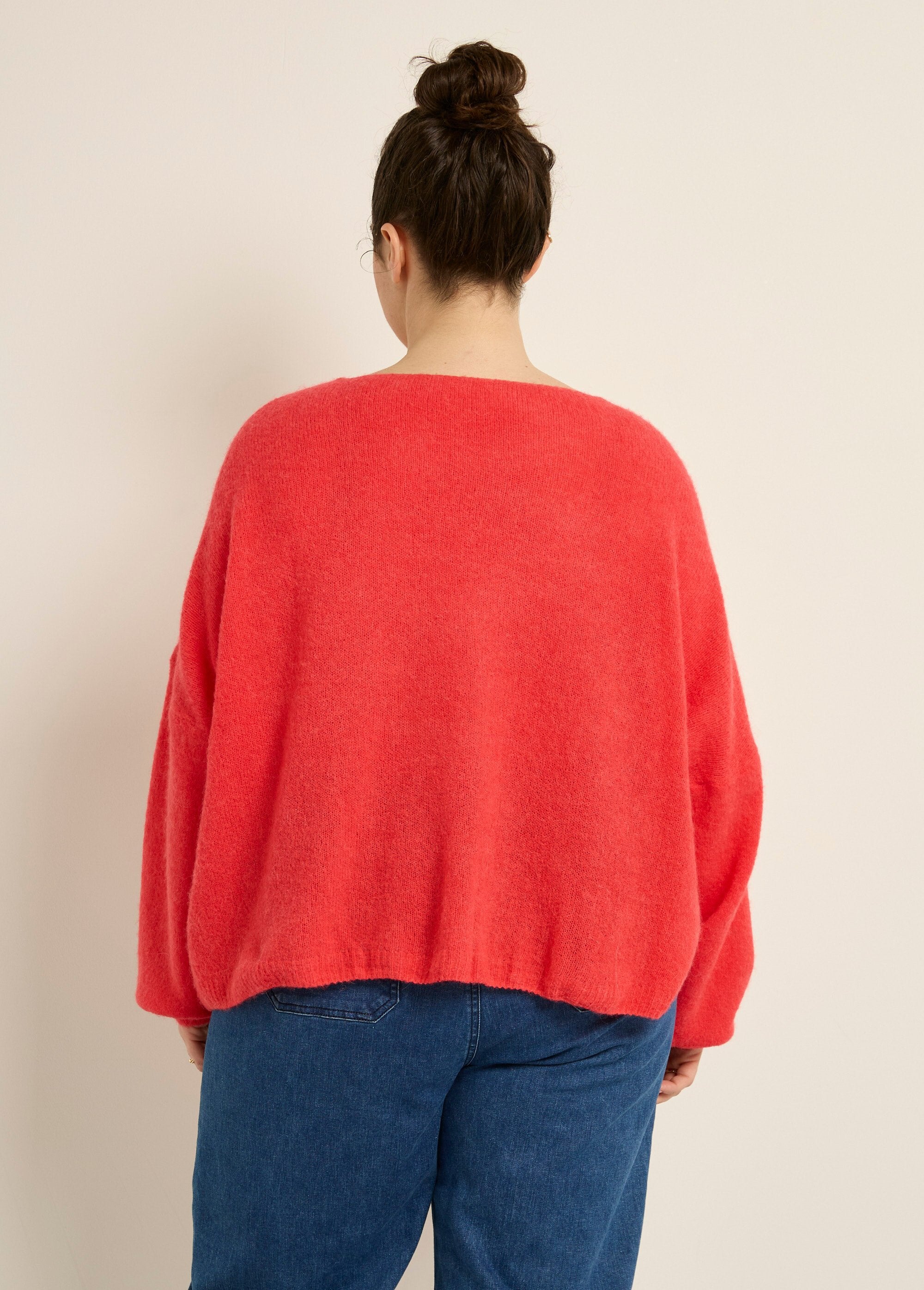 Cardigan_lavorato_a_maglia_con_alpaca,_scollo_a_V_Corail_DO1_curvy