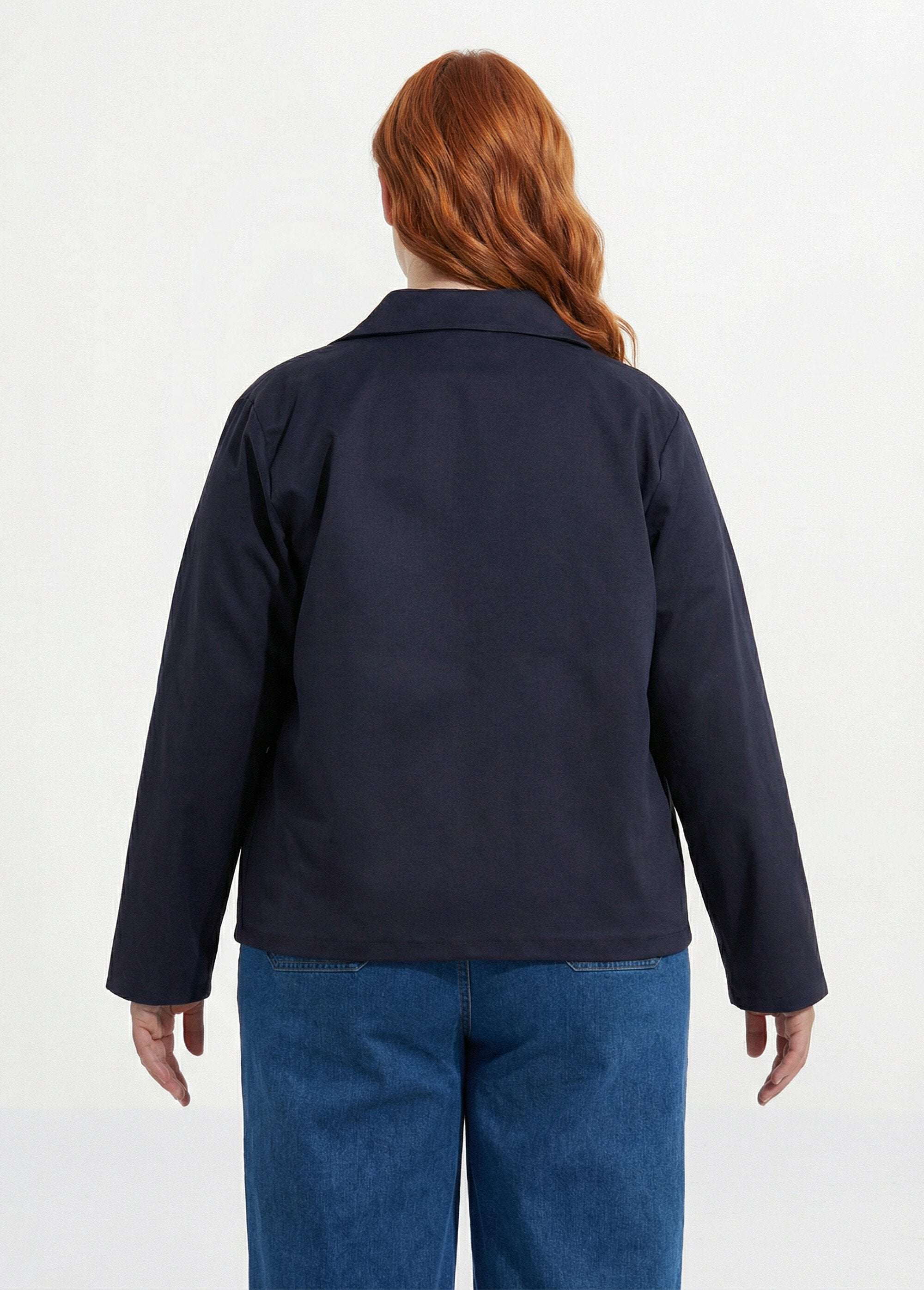 Giacca_corta_in_cotone,_collo_Peter_Pan_Marine_DO1_curvy