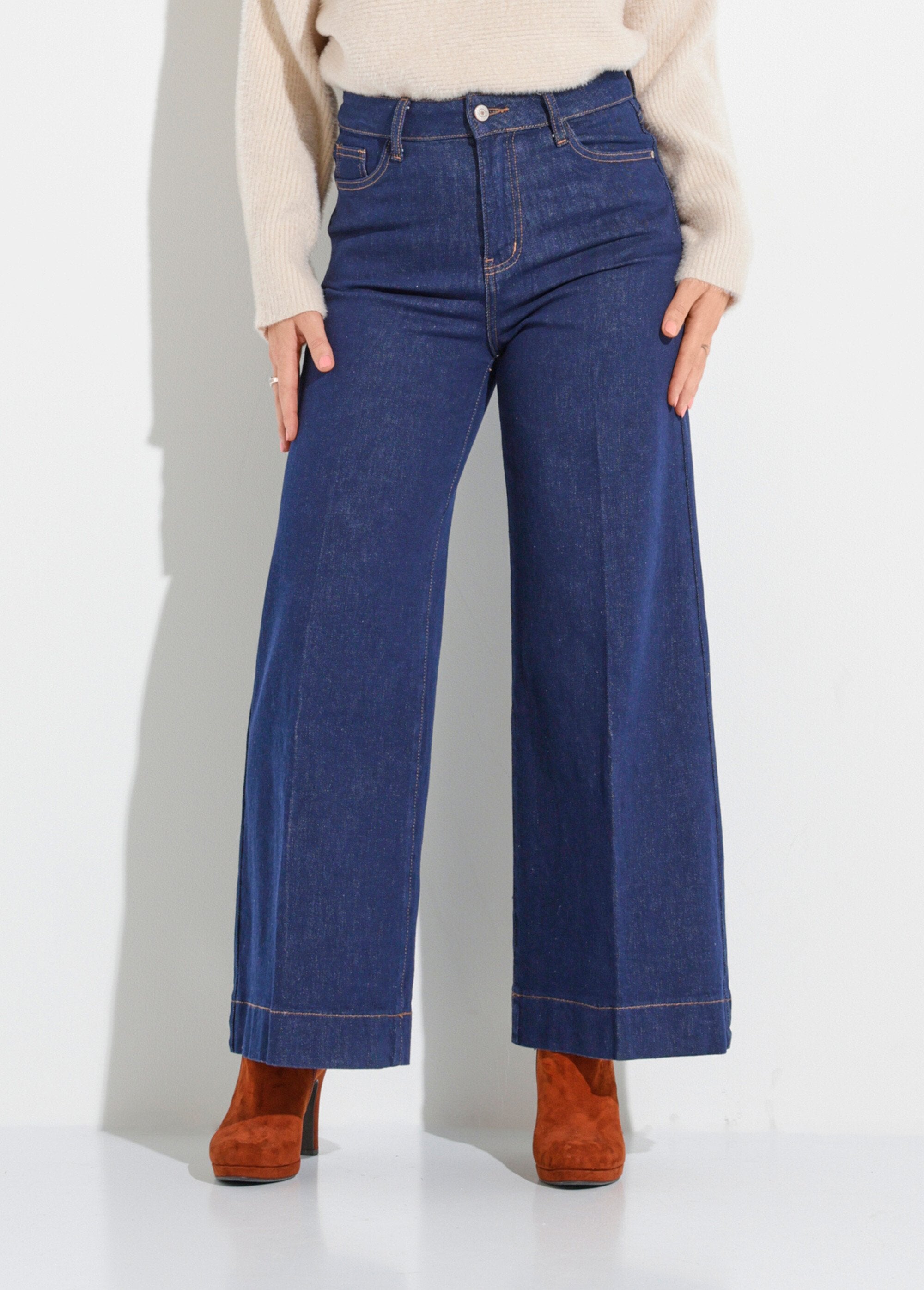 Jeans_a_gamba_larga_in_denim,_speciale_TAGLIA_GRANDE_Bleu_brut_FA1_slim