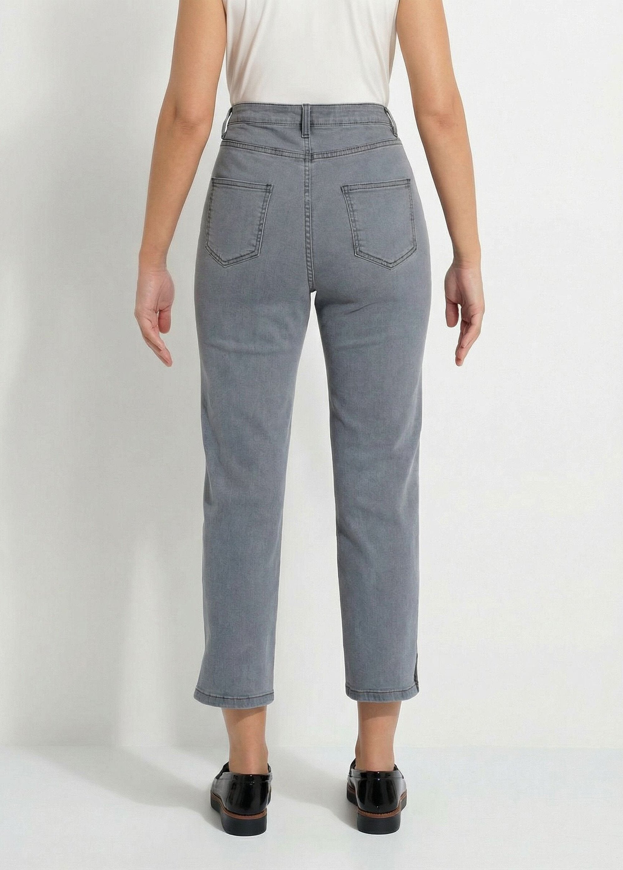 Jeans_7/8_a_vita_alta_e_gamba_dritta_Gris_DO1_slim