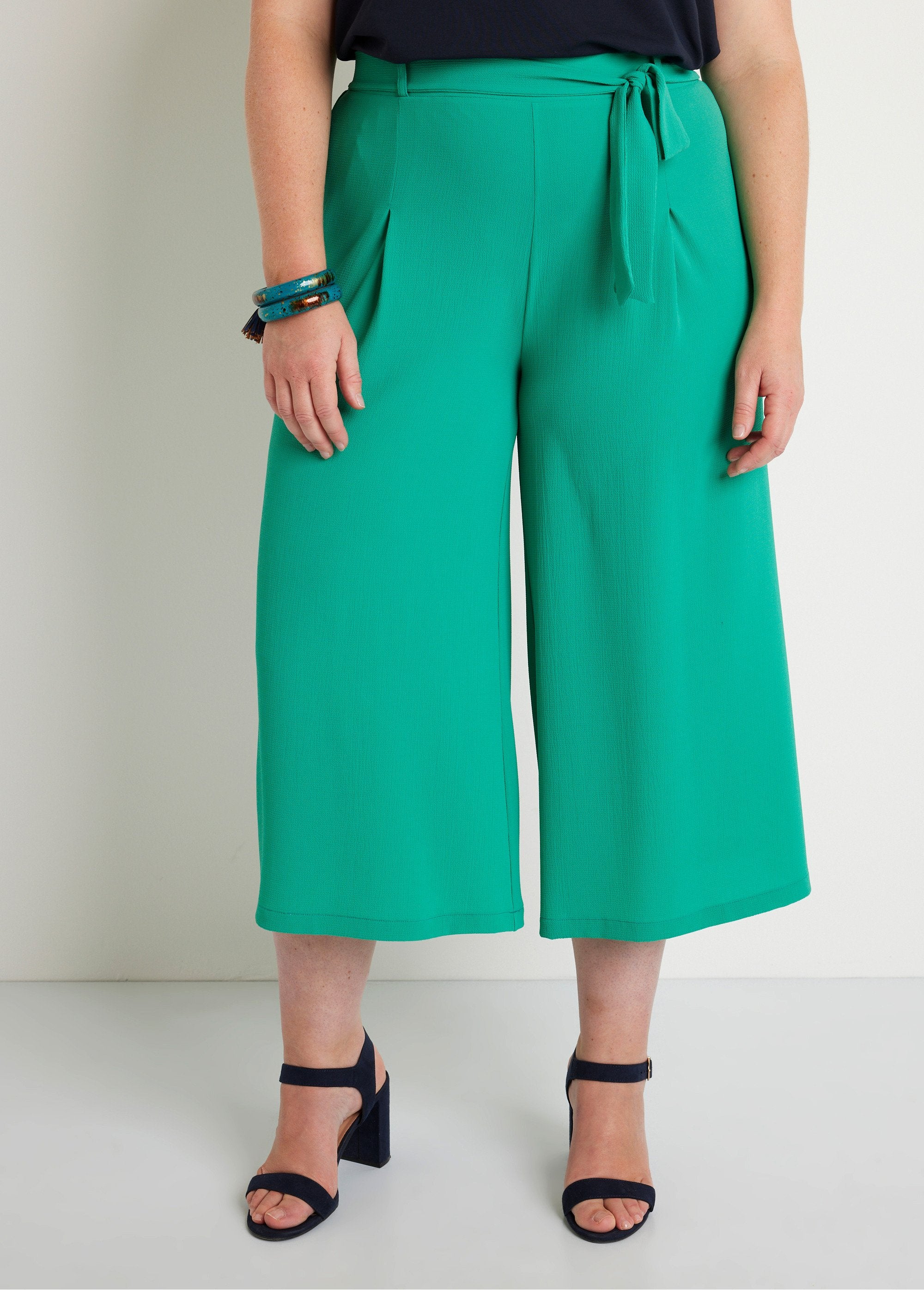 Culottes_lunghi_con_elastico_in_vita_Verde_semplice_FA1_curvy