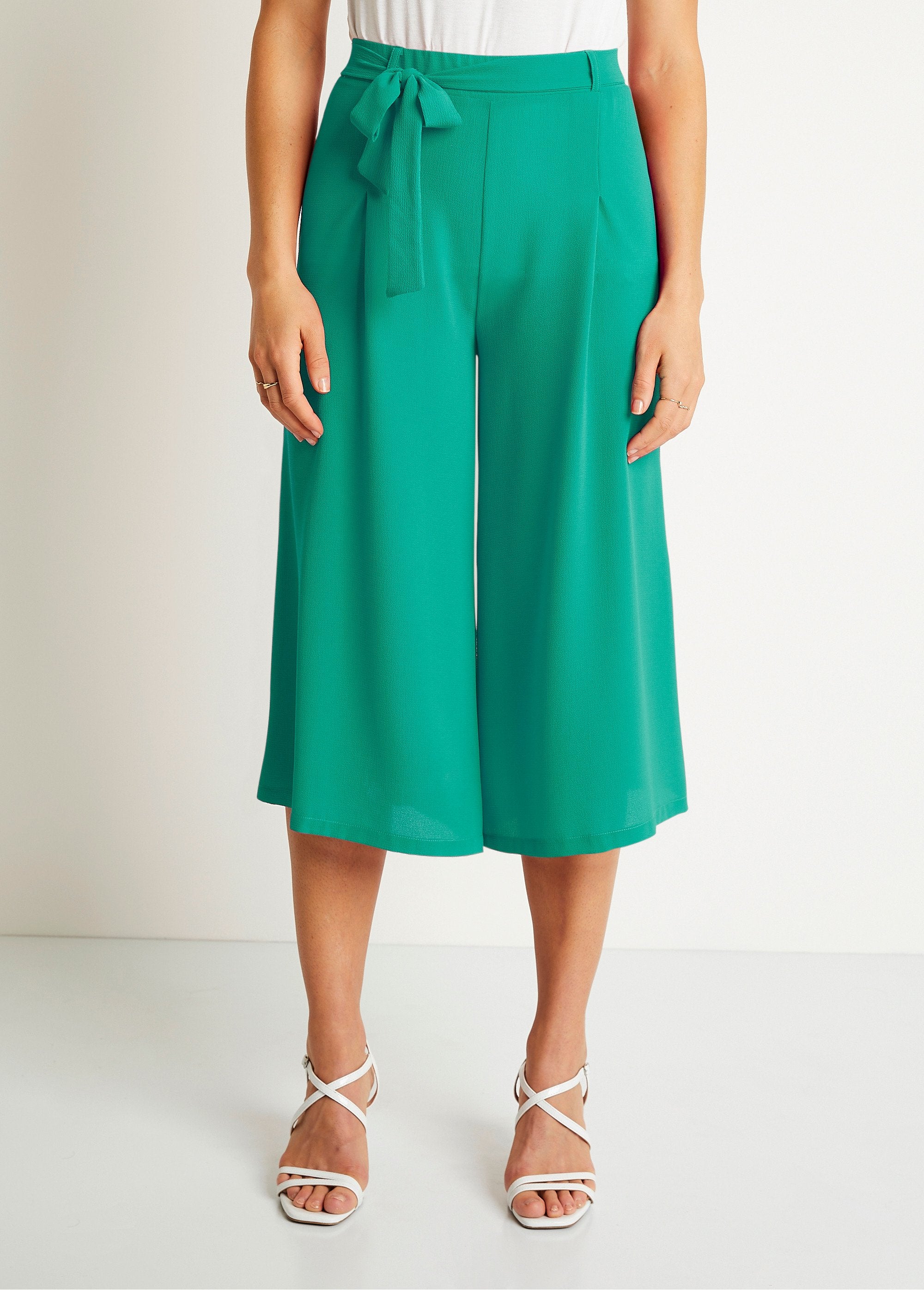 Culottes_lunghi_con_elastico_in_vita_Verde_semplice_FA1_slim