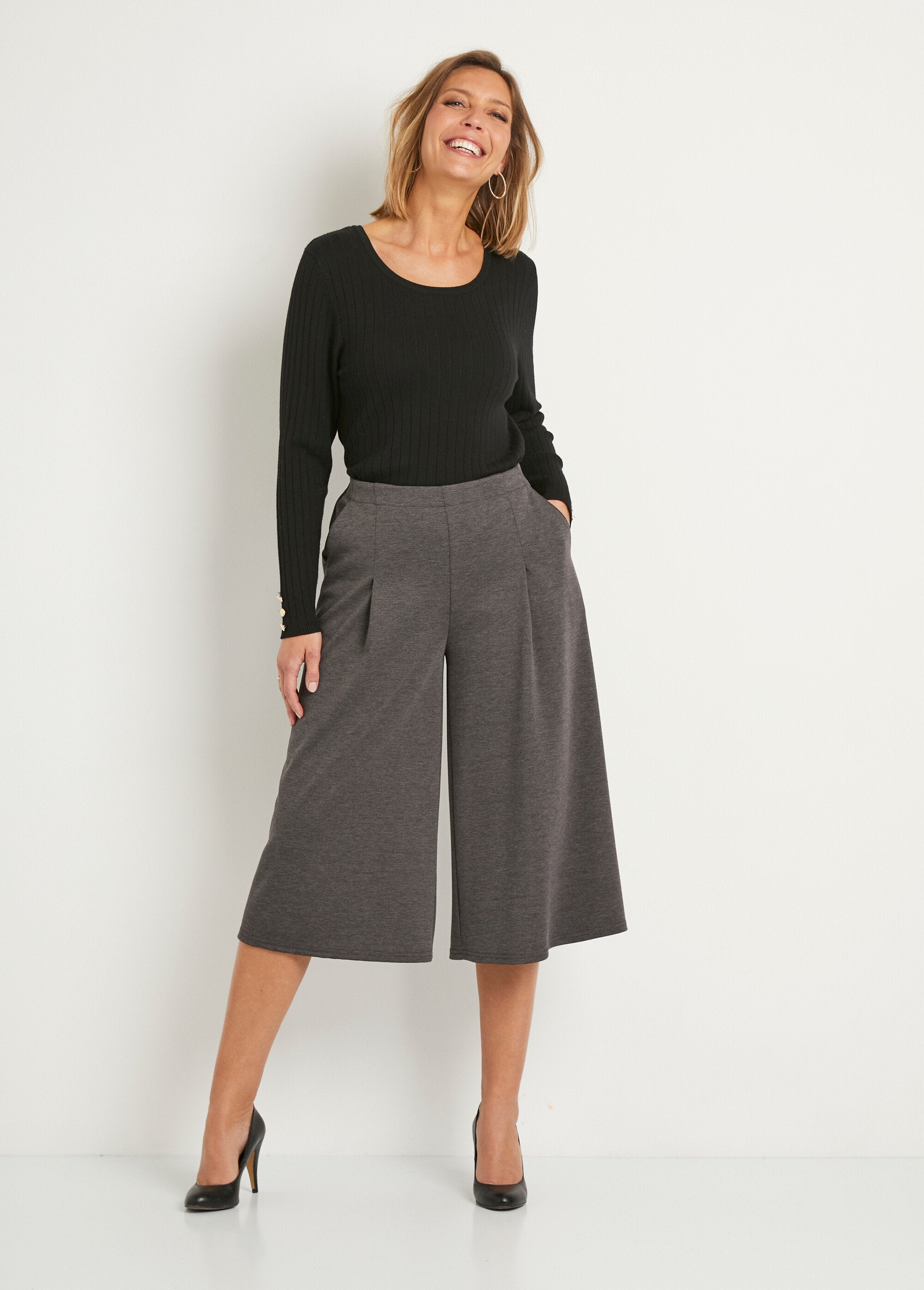 Culottes_semi-elasticizzati_in_maglia_milano_Antracite_SF1_slim