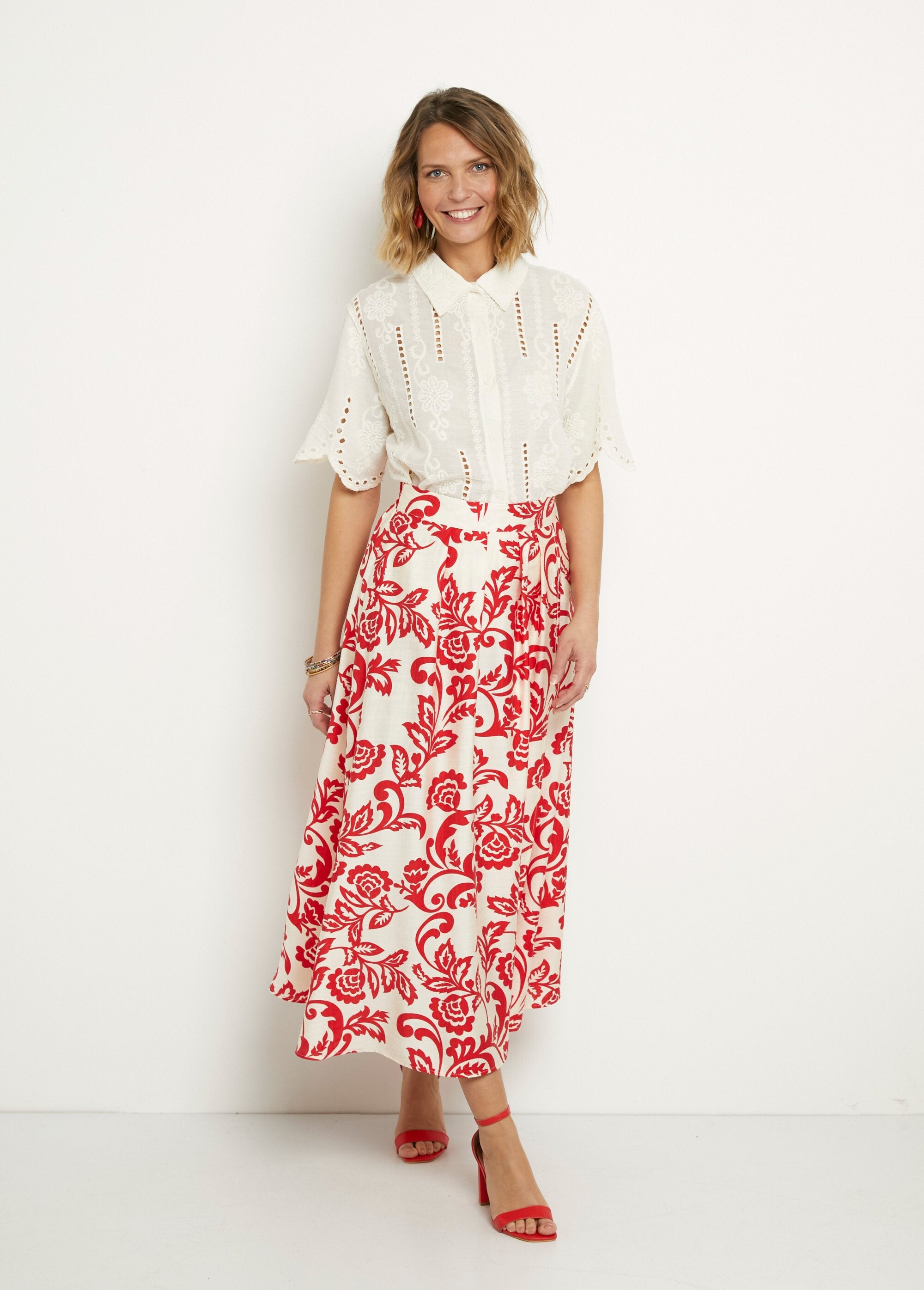 Gonna_lunga_e_svasata_con_stampa_di_fogliame_Rouge_et_ecru_SF1_slim