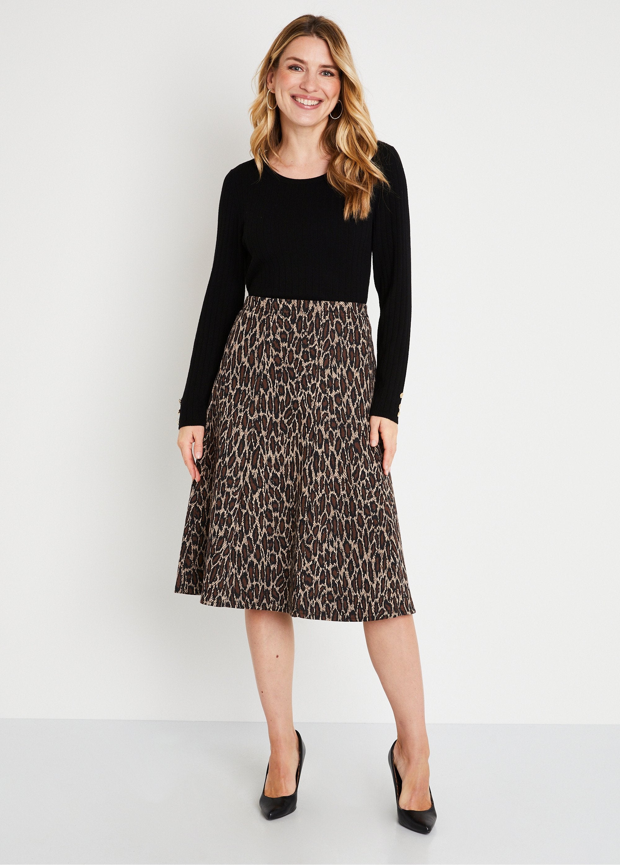 Jupe_longue_évasée_maille_jacquard_Marron_leopard_SF1_slim