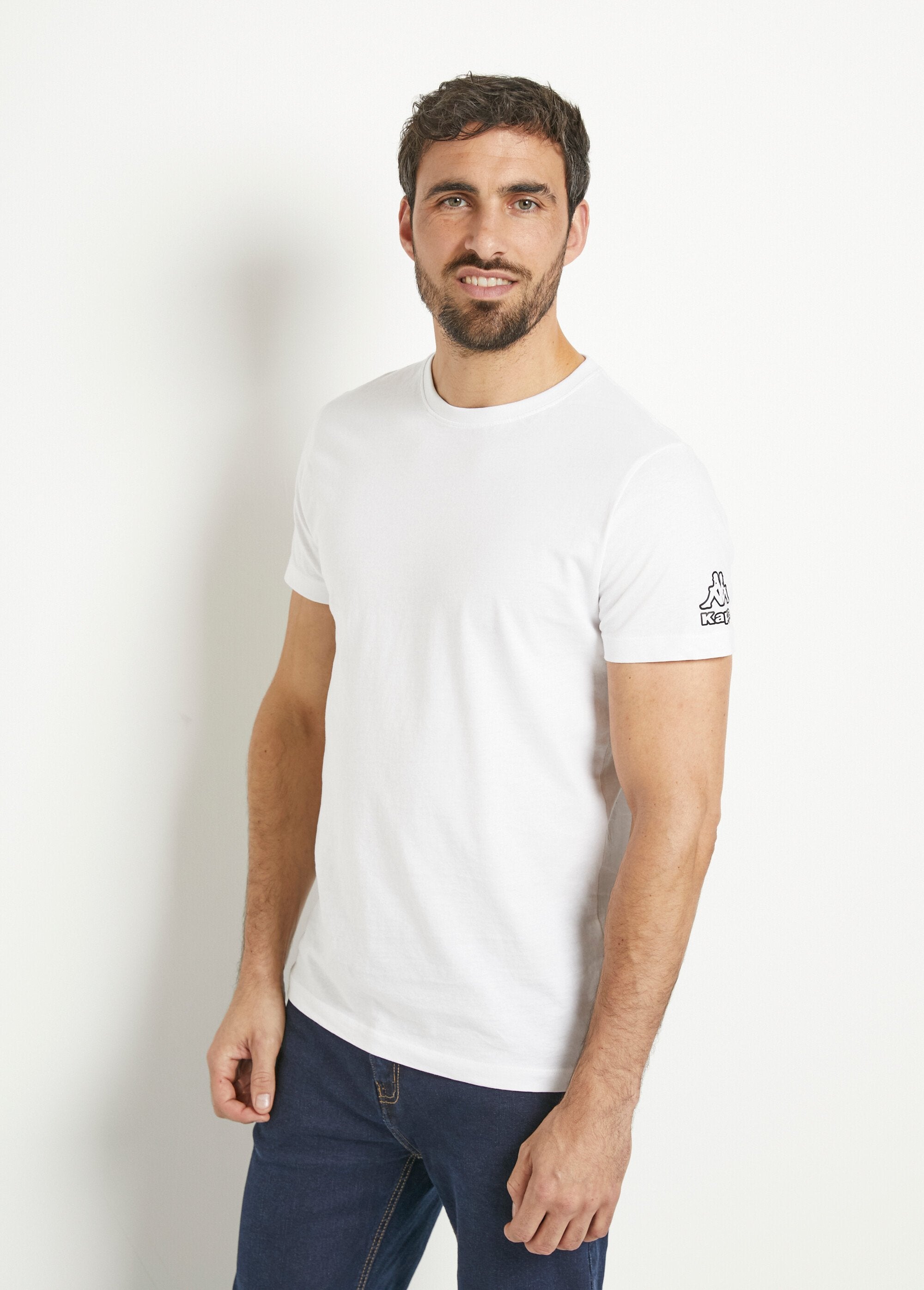 Kappa®_-_Set_di_2_T-shirt_con_logo_e_colletto_rotondo_Blanc_lot_2_FA1_slim