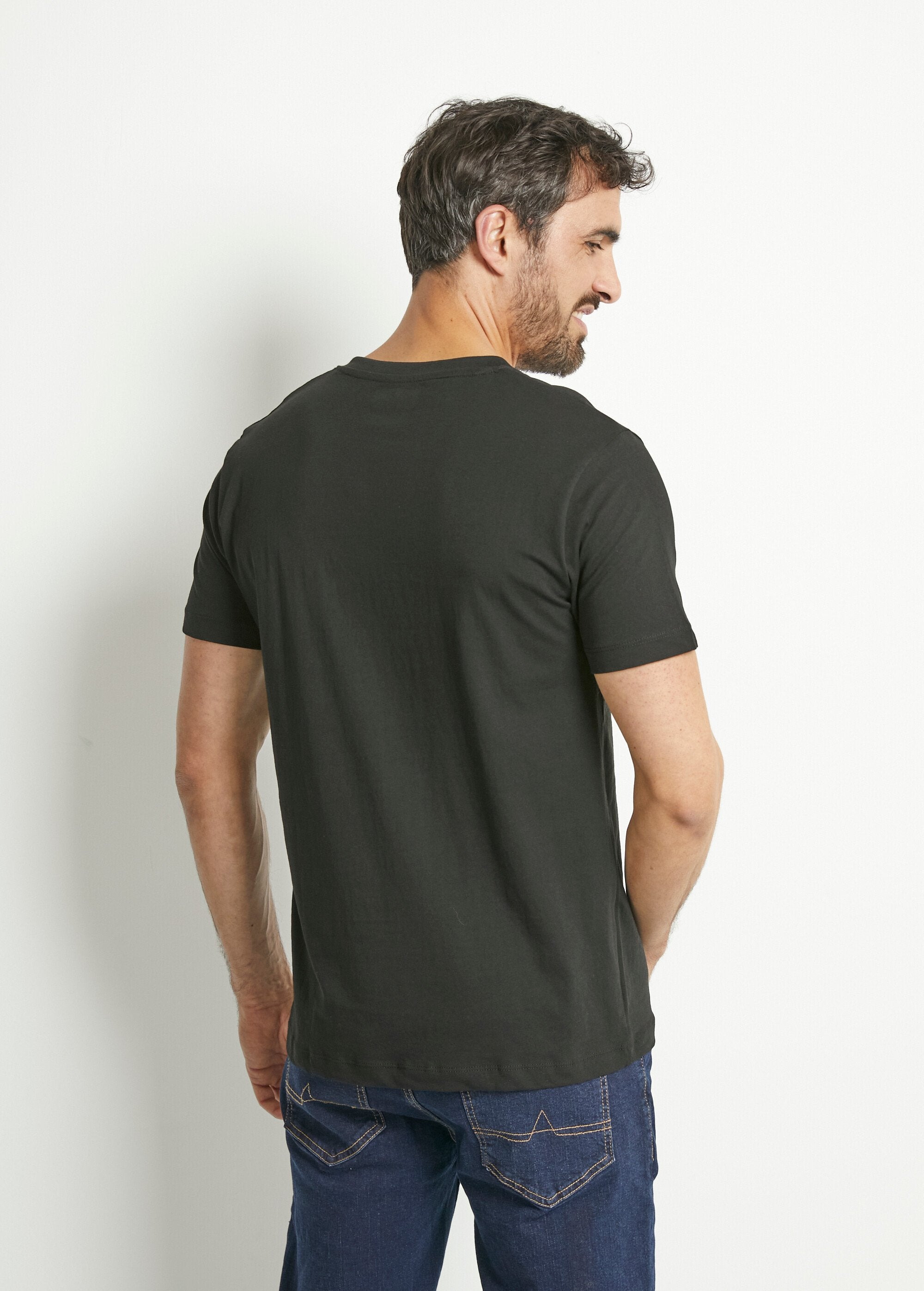 Confezione_da_2_magliette_con_logo_con_scollo_a_V,_trasparenti_Noir_lot_2_DO1_slim