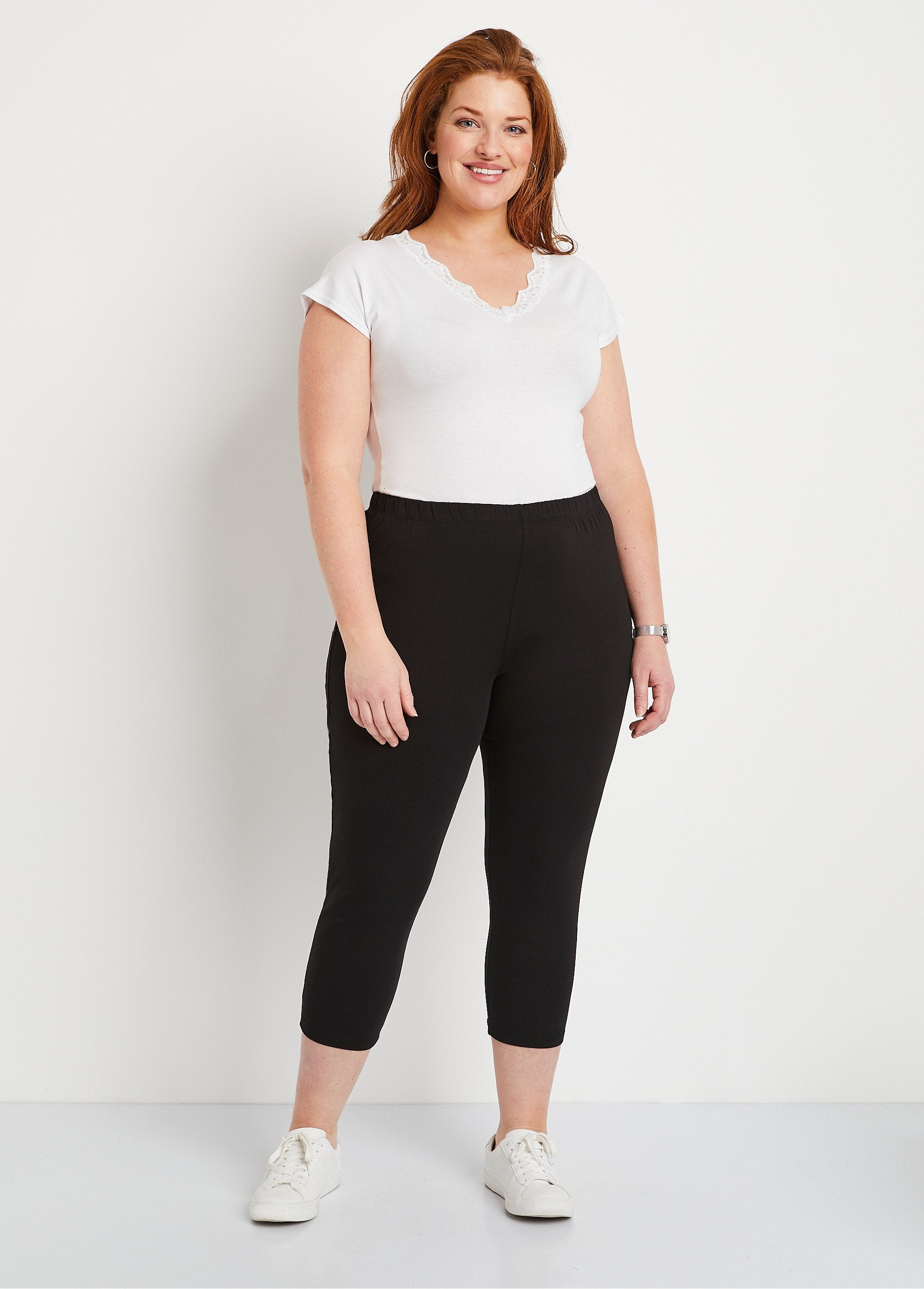 Leggings_corti_in_cotone_con_elastico_in_vita_NERO_SF1_curvy