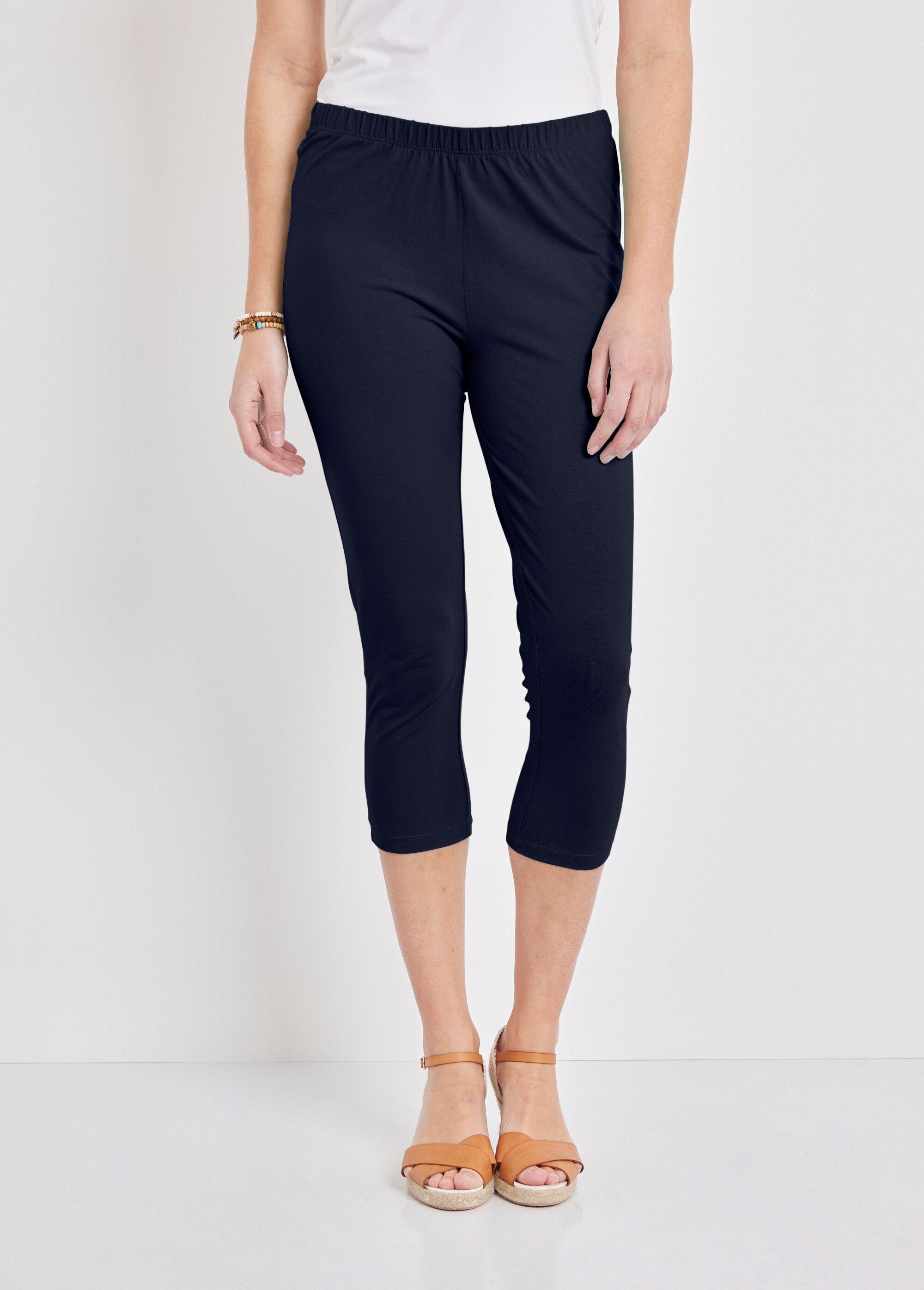 Leggings_corti_in_cotone_tinta_unita_o_stampato_Uni_marine_FA1_slim