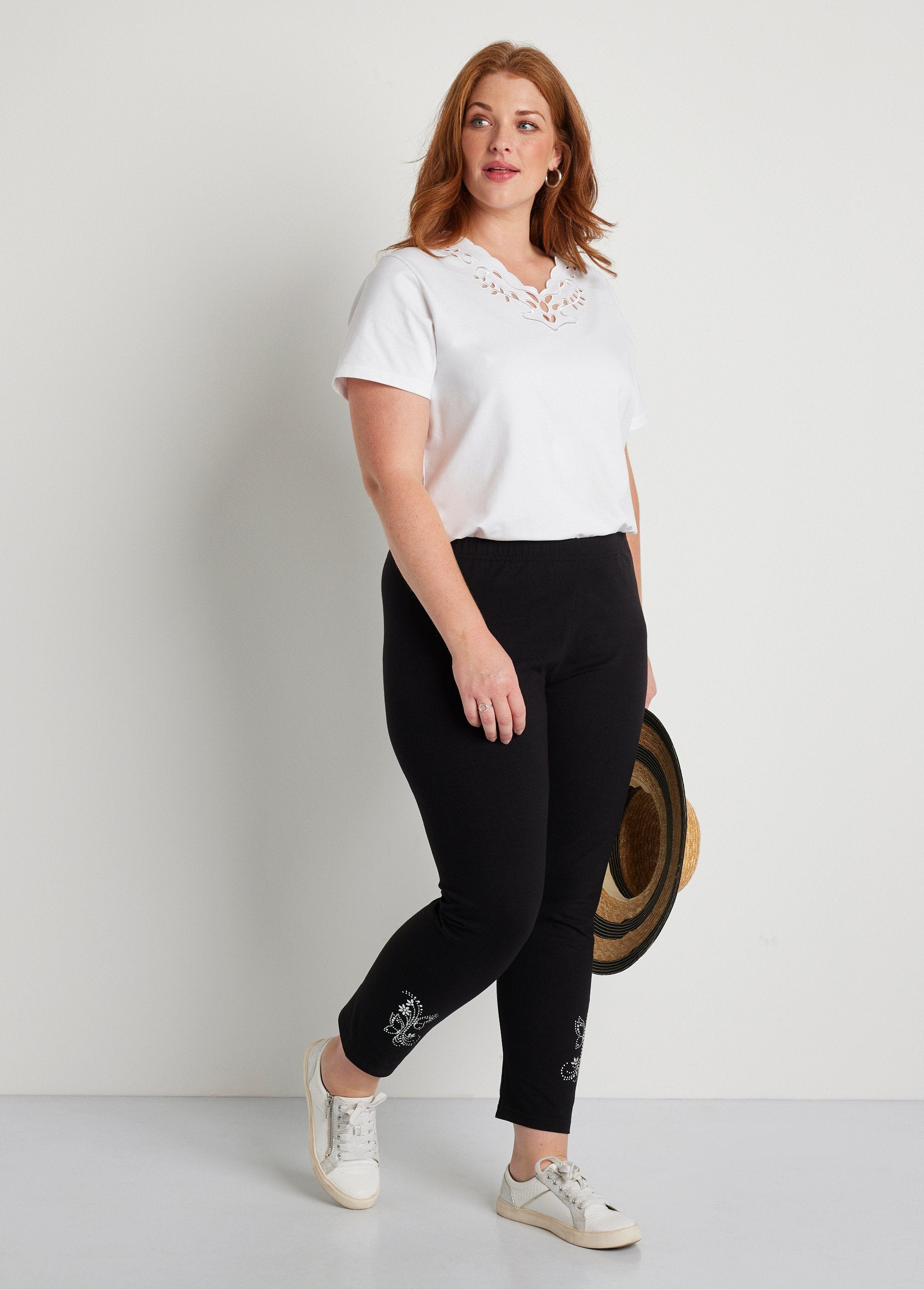 Leggings_corti_tinta_unita_con_elastico_in_vita_Nero_SF1_curvy