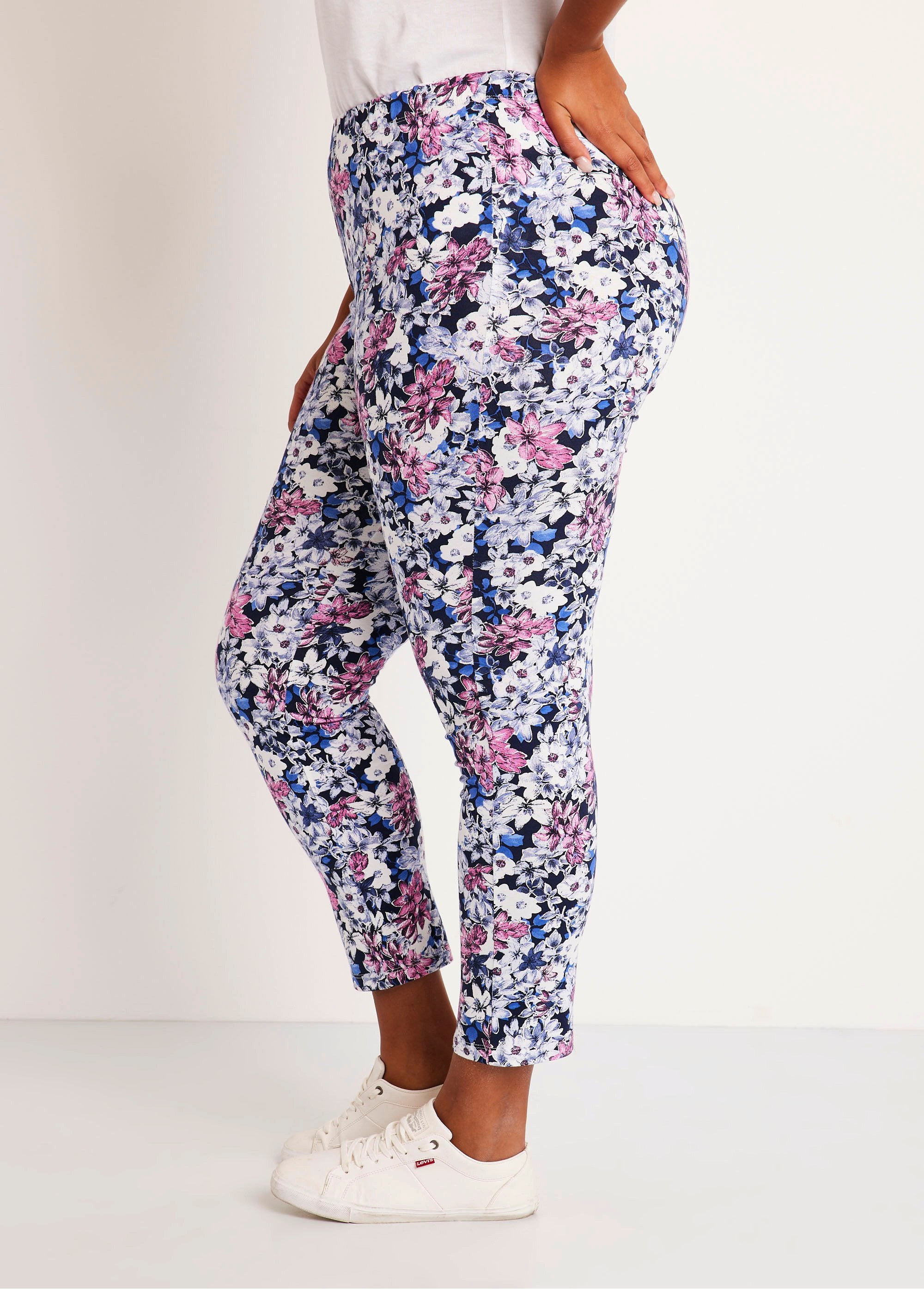 Leggings_stampati_con_elastico_in_vita_Fiori_DR1_curvy