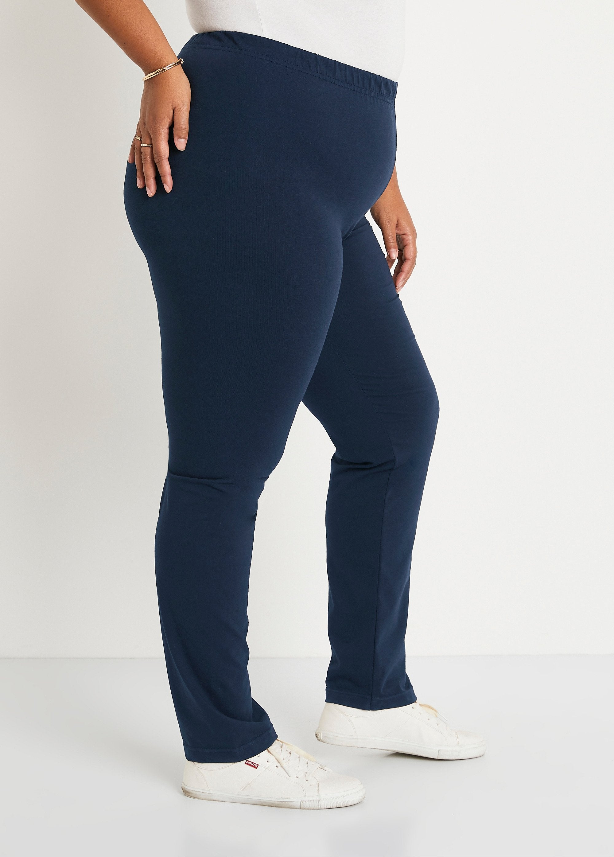 Leggings_in_jersey_di_cotone_con_elastico_in_vita_Marino_DR1_curvy