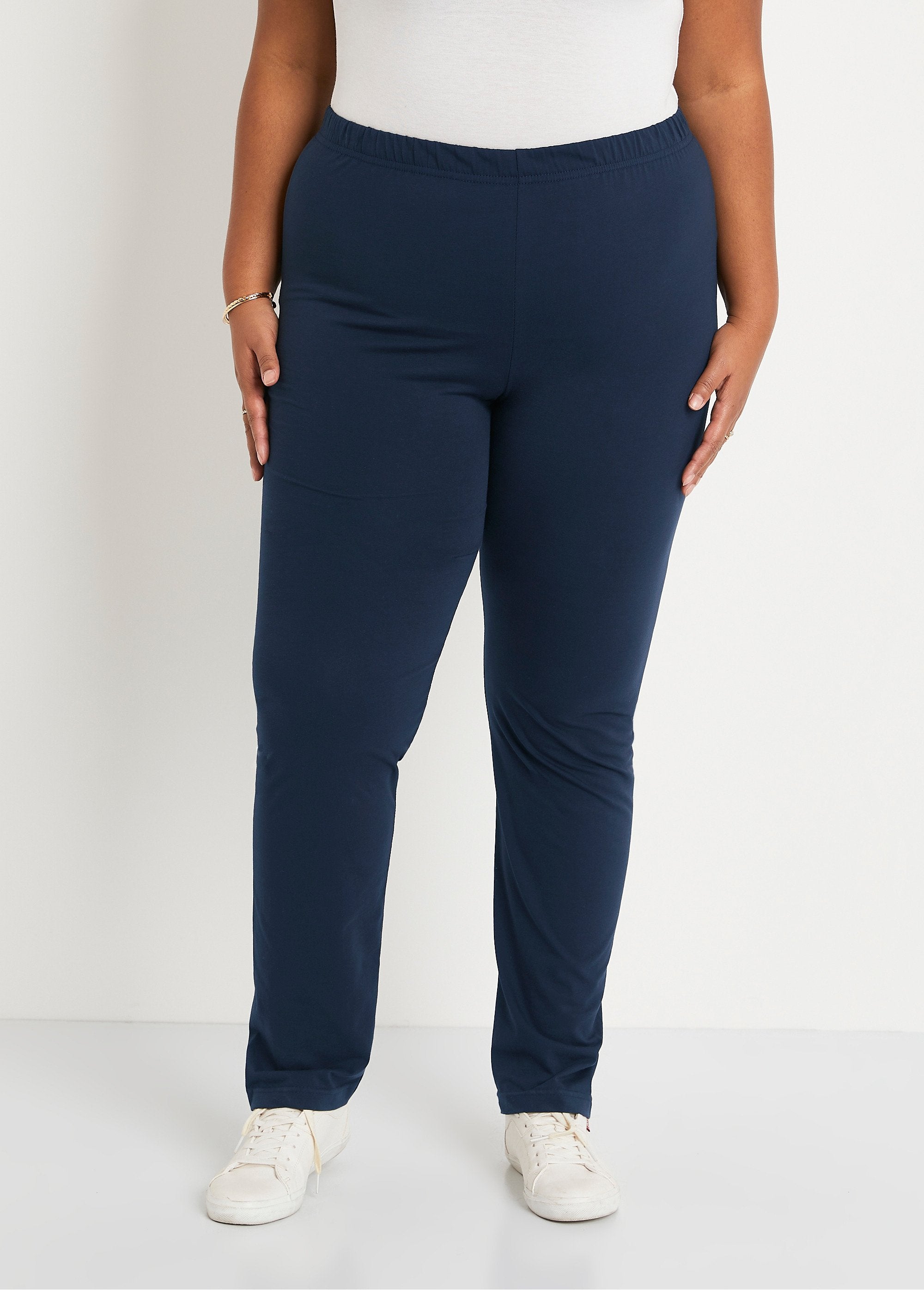 Leggings_in_jersey_di_cotone_con_elastico_in_vita_Marino_FA1_curvy