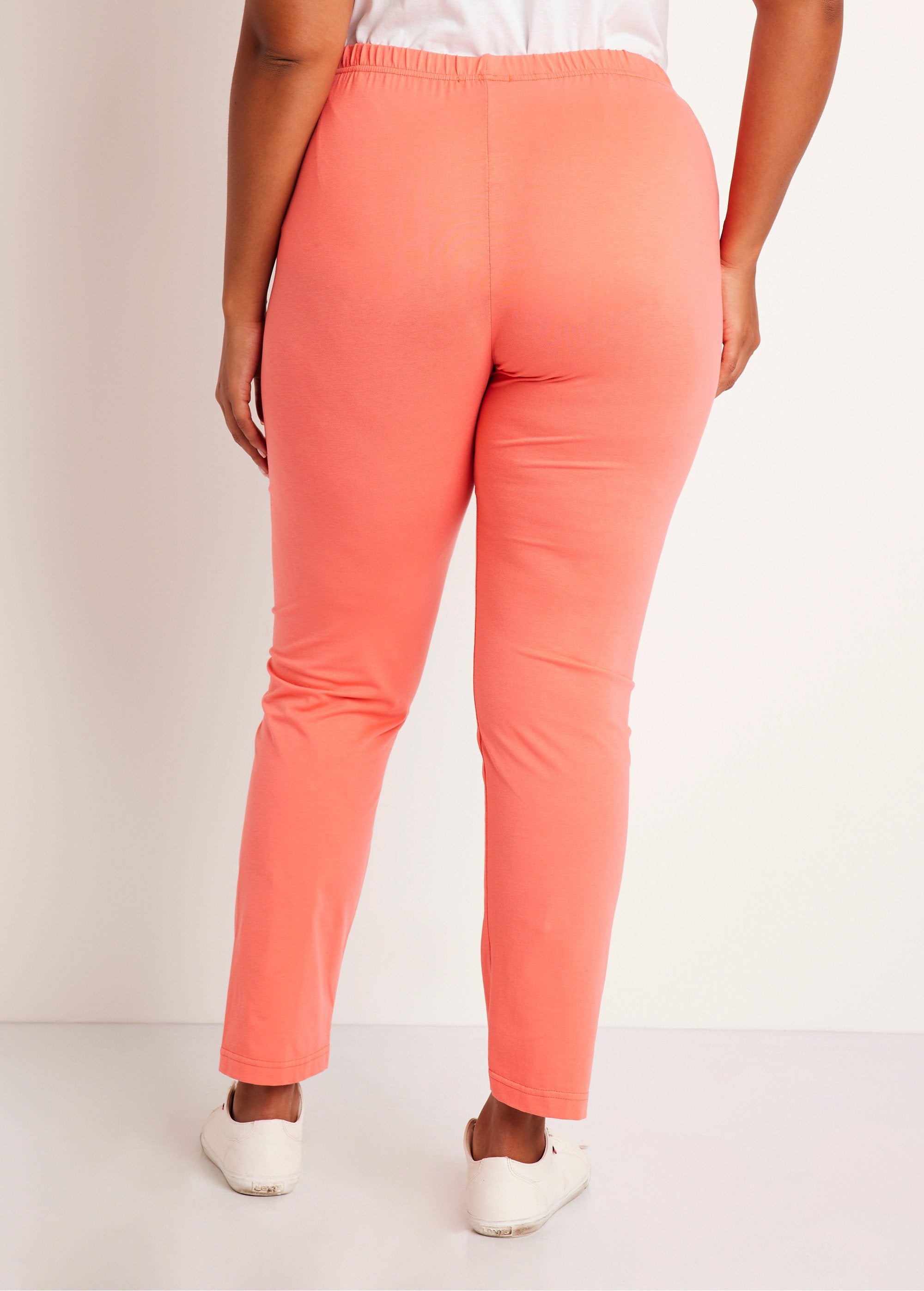 Leggings_in_jersey_di_cotone_con_elastico_in_vita_Corallo_DO1_curvy