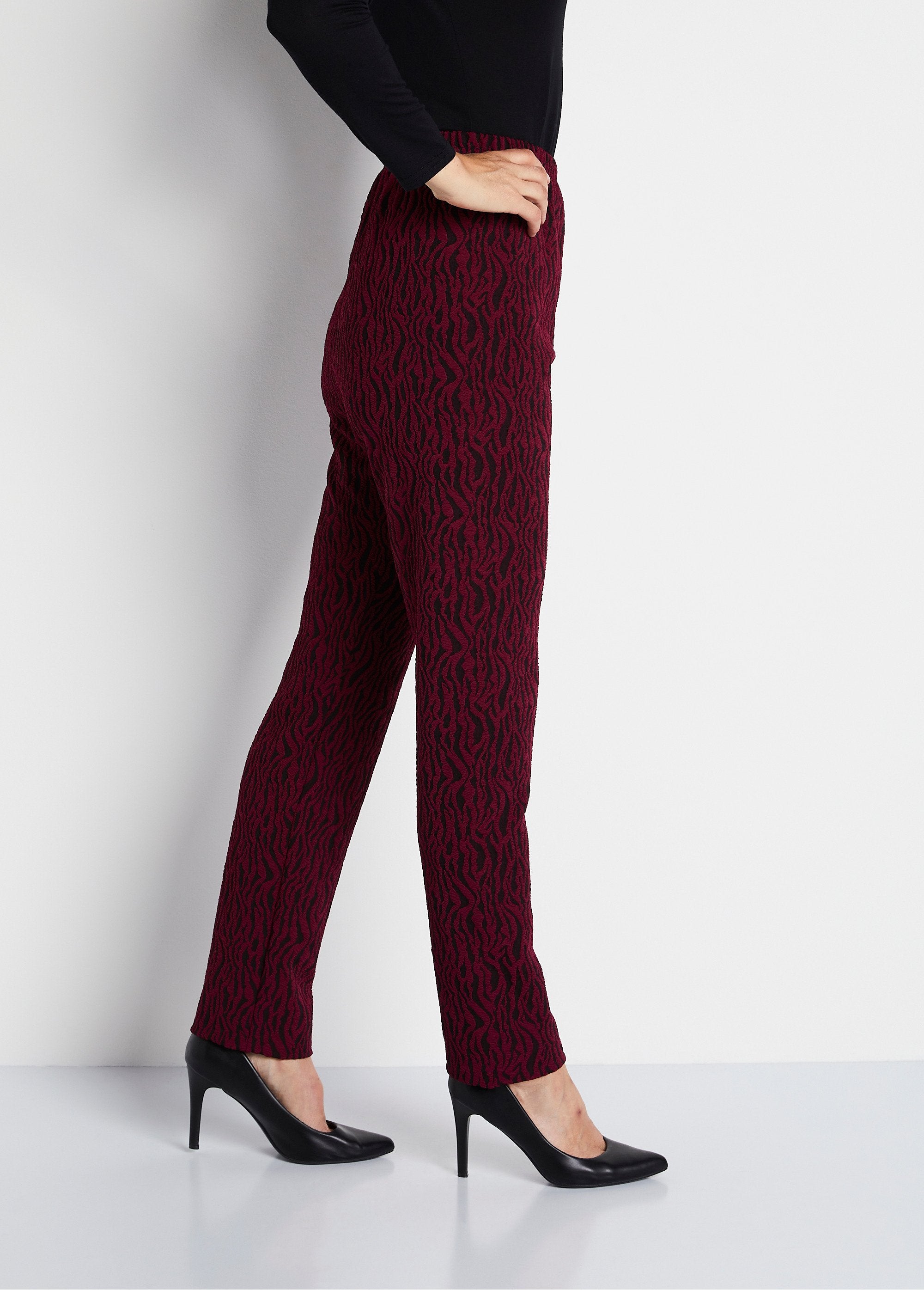 Legging_in_jacquard_con_vita_elasticizzata_Zebra_bordeaux_DR1_slim