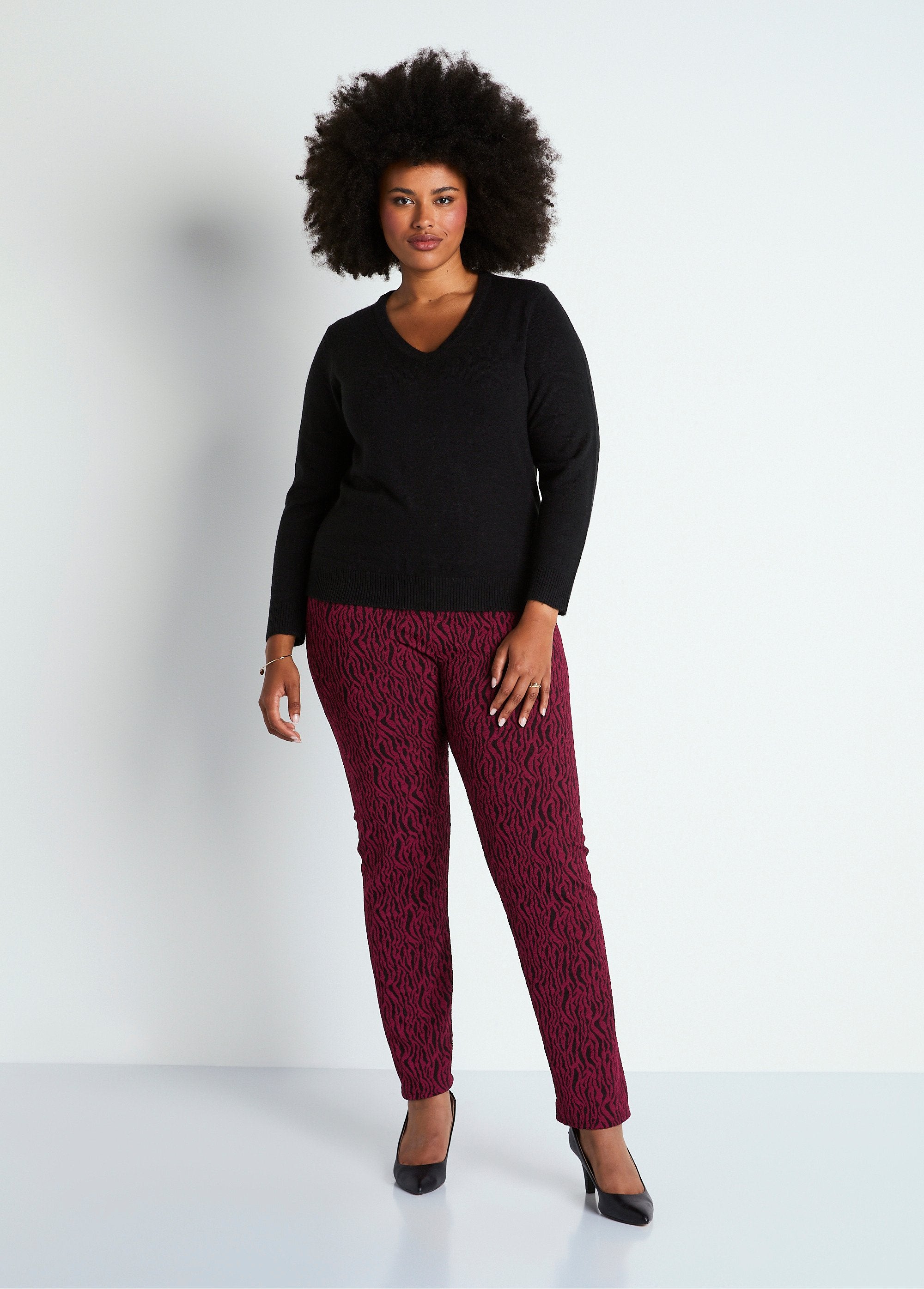 Legging_in_jacquard_con_vita_elasticizzata_Zebra_bordeaux_SF1_curvy