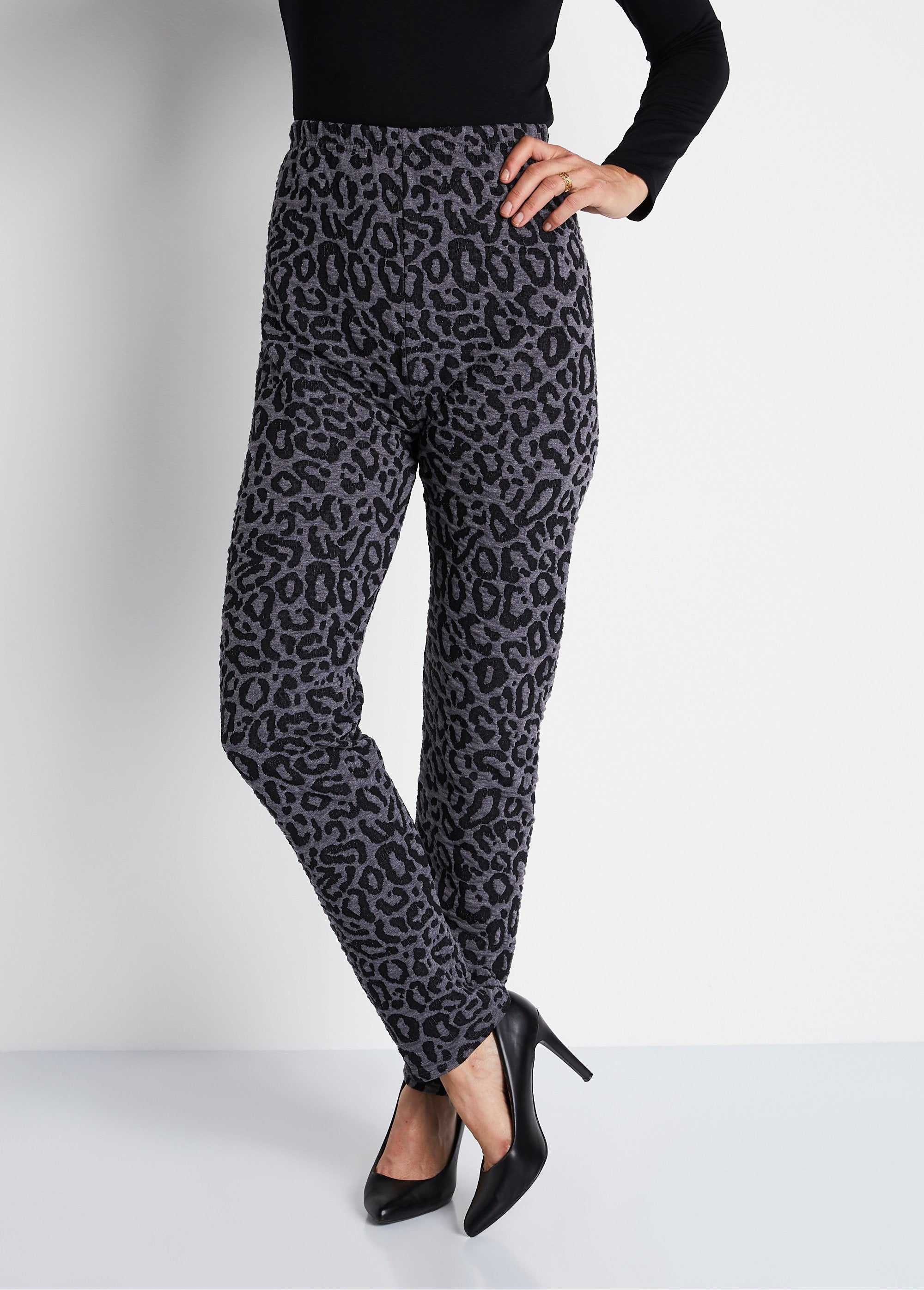 Legging_in_jacquard_con_vita_elasticizzata_Grigio_leopardo_FA1_slim