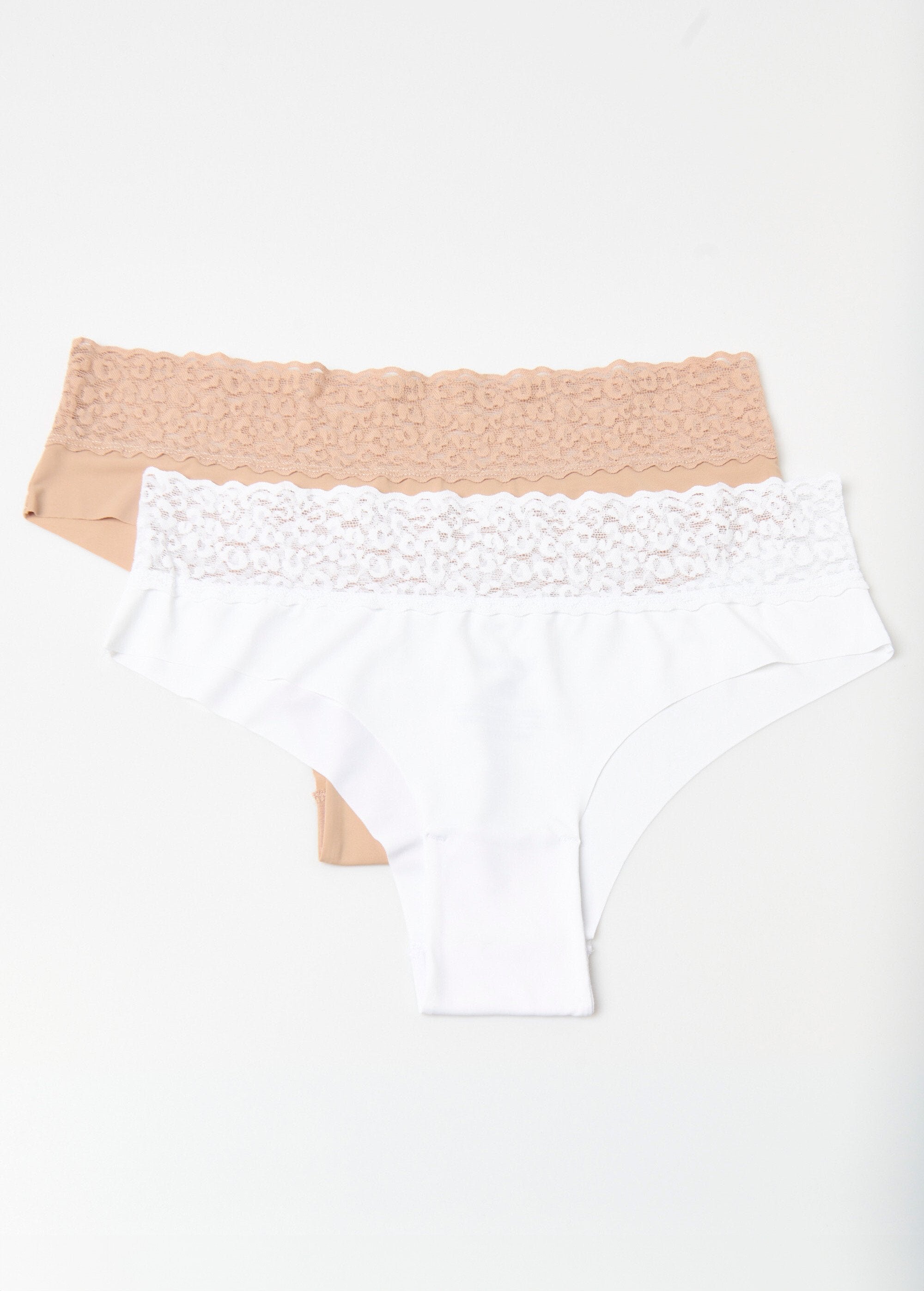 Set_di_2_pantaloncini_di_pizzo_in_microfibra_Blanc_et_beige_FA1_slim