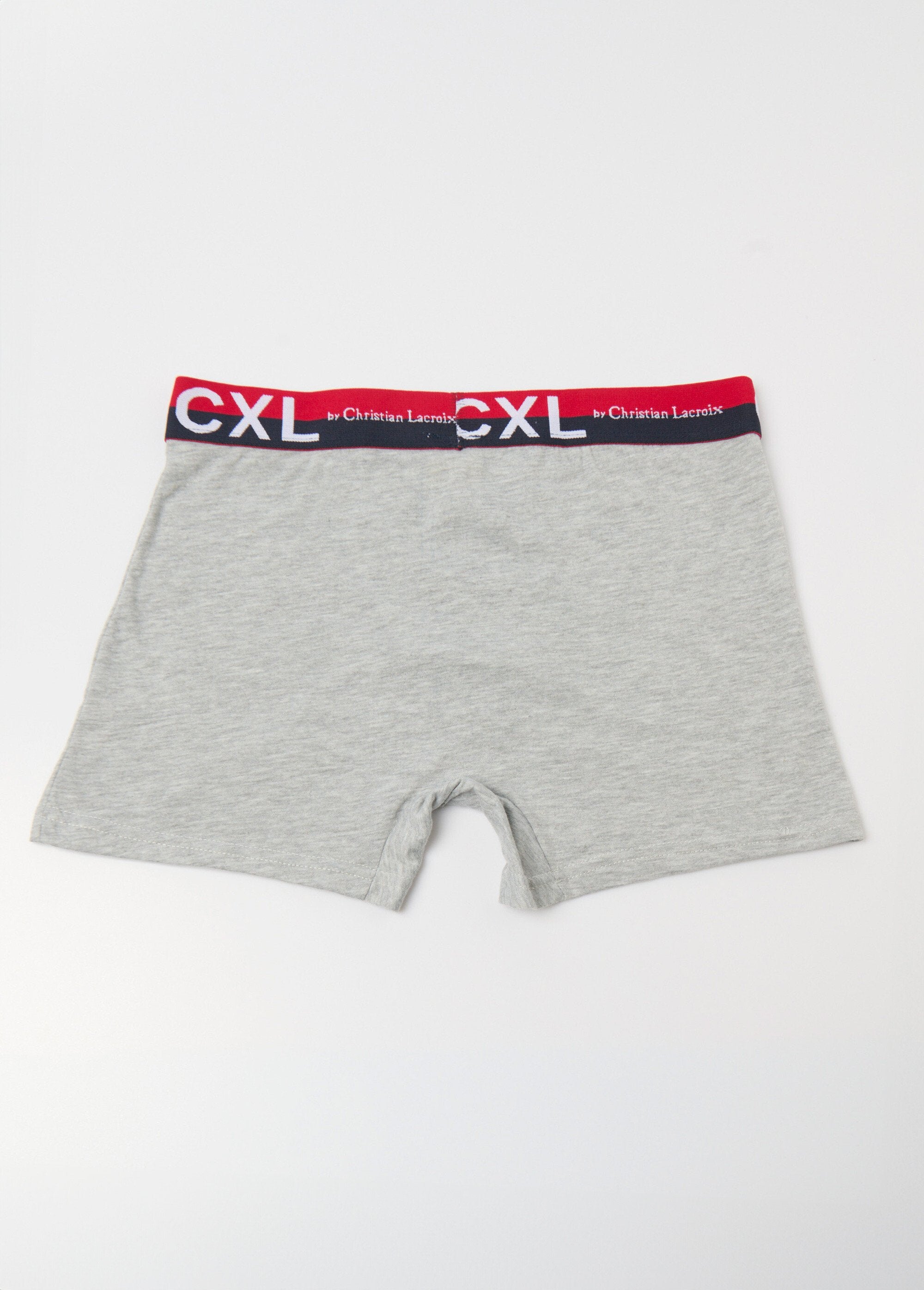 Confezione_da_4_boxer_in_tinta_unita_con_logo_in_vita_Gris_clair_DO1_slim