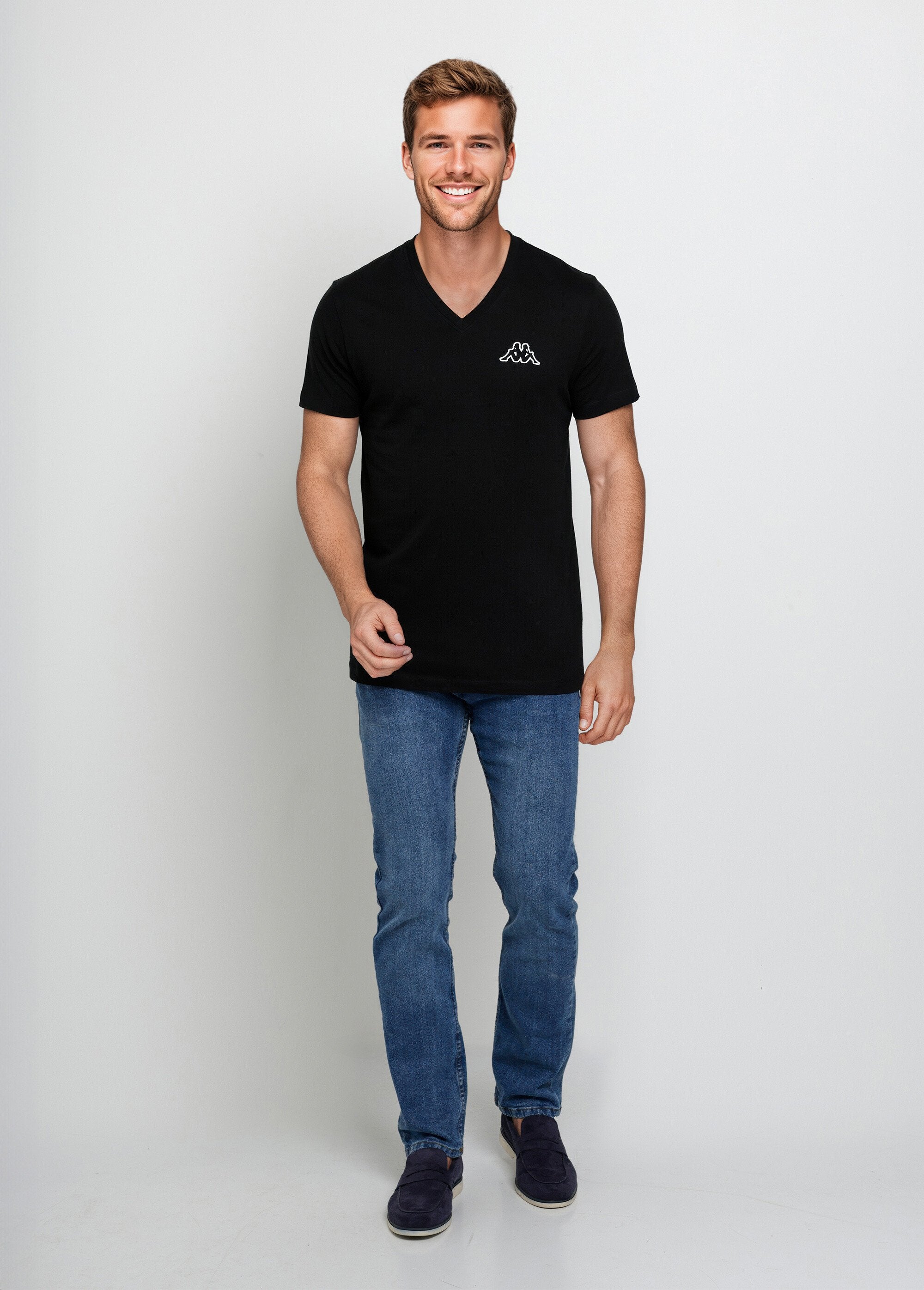 T-shirt_abbinata_con_scollo_a_V_e_maniche_corte_Noir_SF1_slim