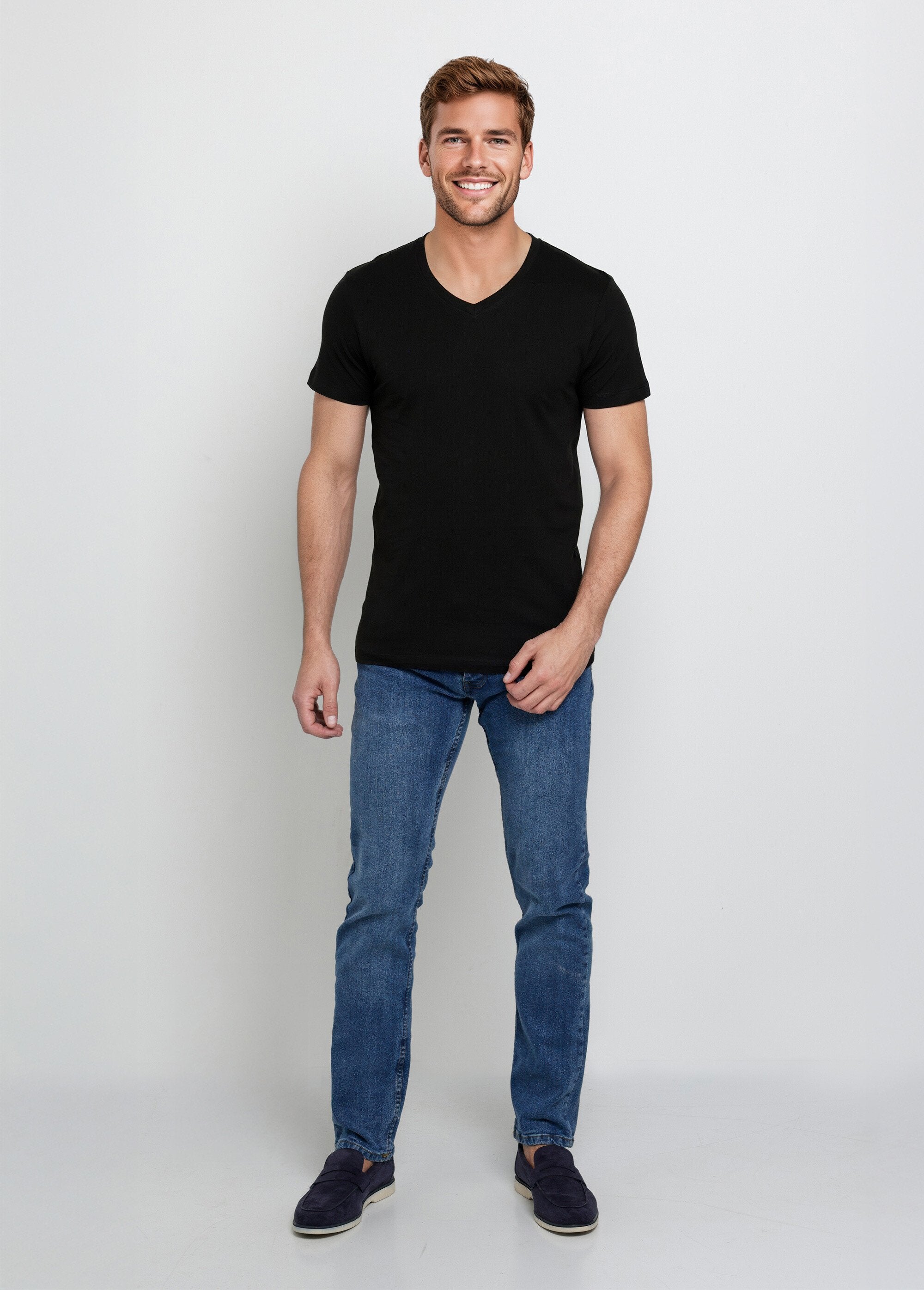 Maglietta_con_scollo_a_V_a_maniche_lunghe,_scura_Noir_SF1_slim