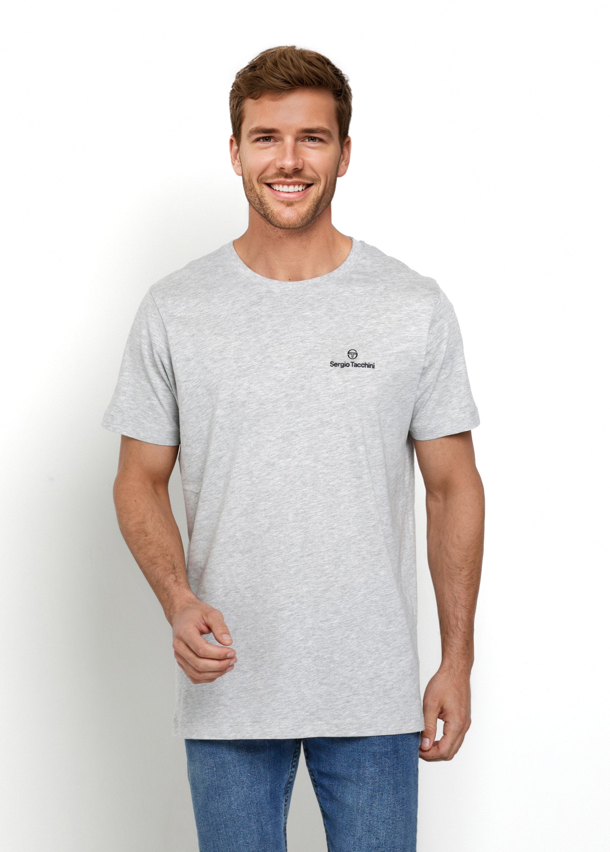 T-shirt_con_scollo_rotondo,_maniche_corte,_screziato_Gris_FA1_slim