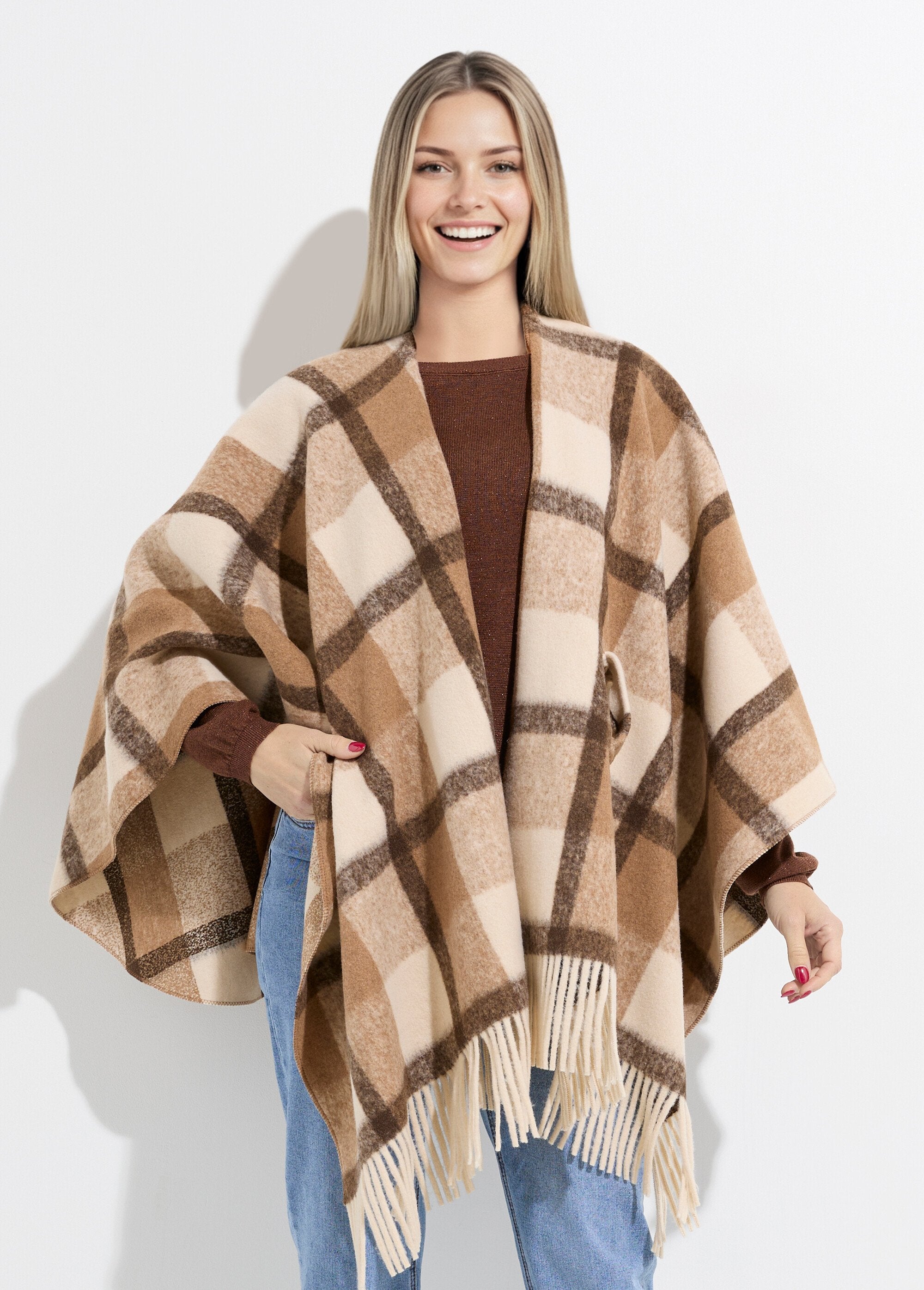 Manteau_cape_à_carreaux_aspect_lainage_Carreaux_camel_FA1_slim