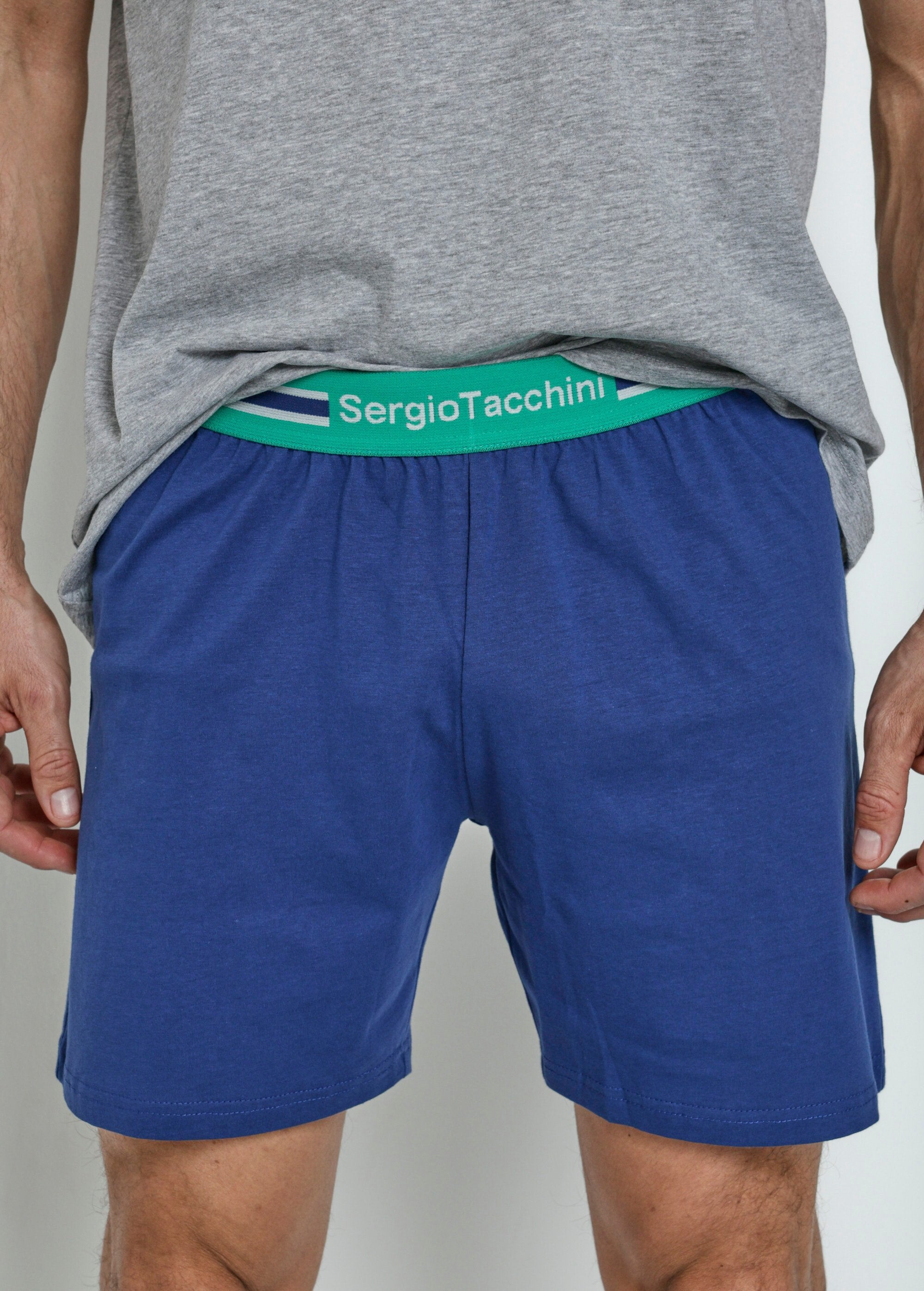 Pantaloncini_da_pigiama_in_cotone_con_logo_3D,_tema_leggero_Bleu_DE1_slim