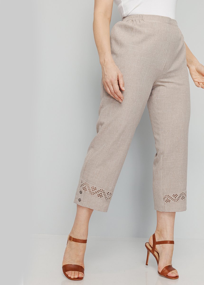 Pantaloni_con_elastico_in_vita_traforato_Beige_FA1_slim