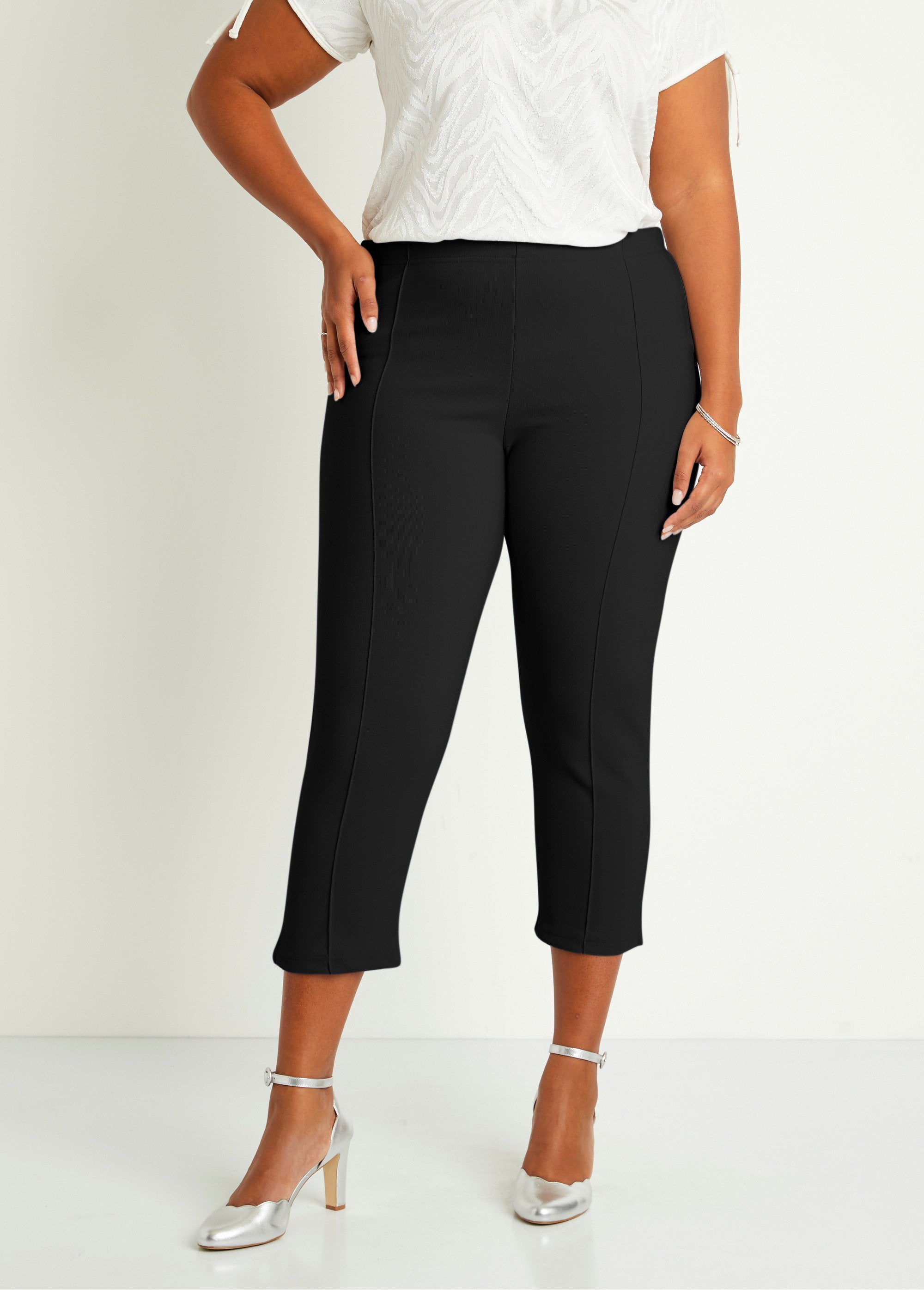 Pantaloni_con_elastico_in_vita_a_coste_Nero_FA1_curvy